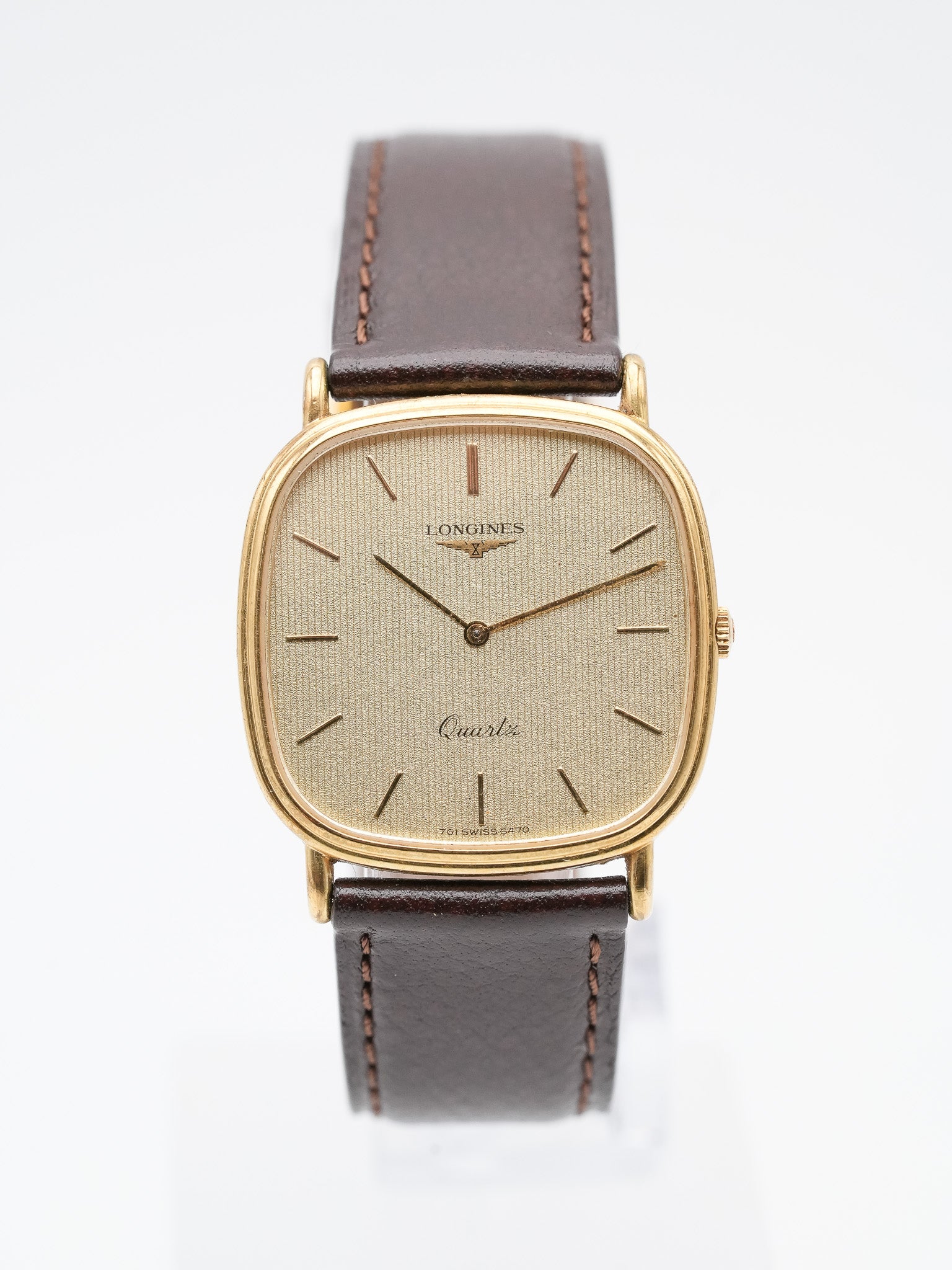 Longines - Cadran TV Plaqué Or Tapisserie - 1980s - Atelier Victor Paris - Vintage Watch Shop Dubai