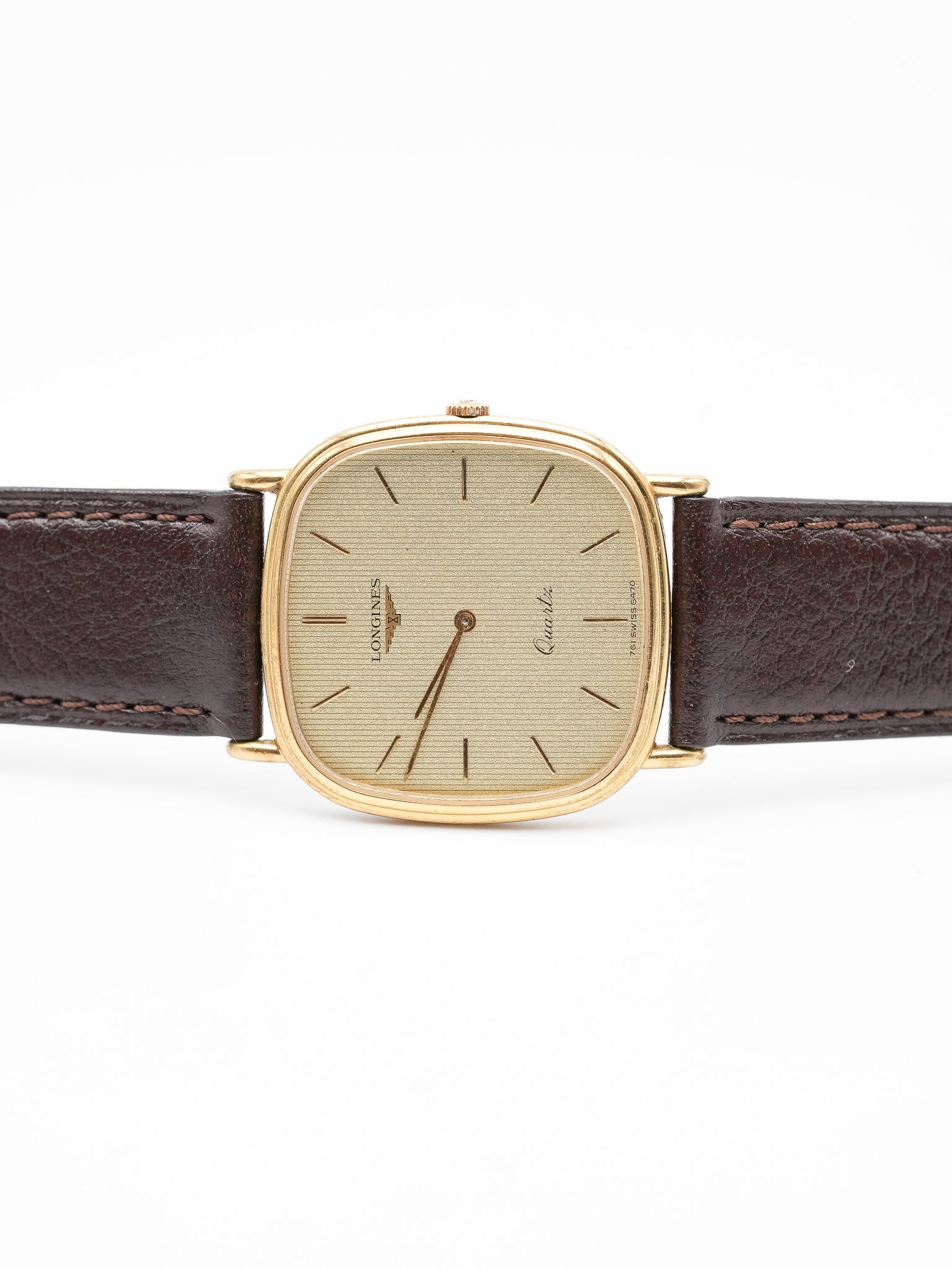 Longines - Cadran TV Plaqué Or Tapisserie - 1980s - Atelier Victor - Vintage Watch Shop