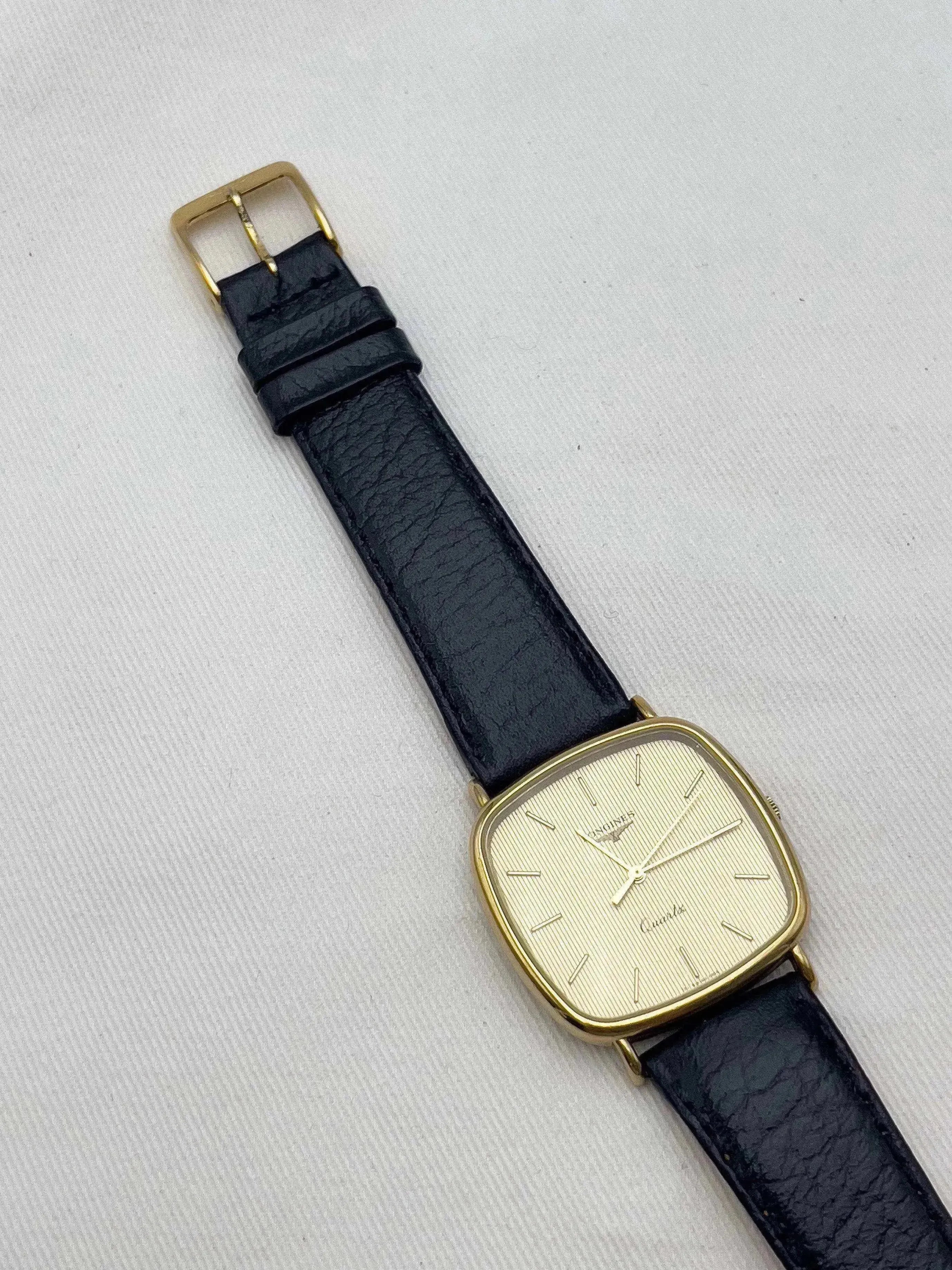 Longines - Carré Tapissée Gold - 1982 - Atelier Victor Paris - Vintage Watch Shop Dubai
