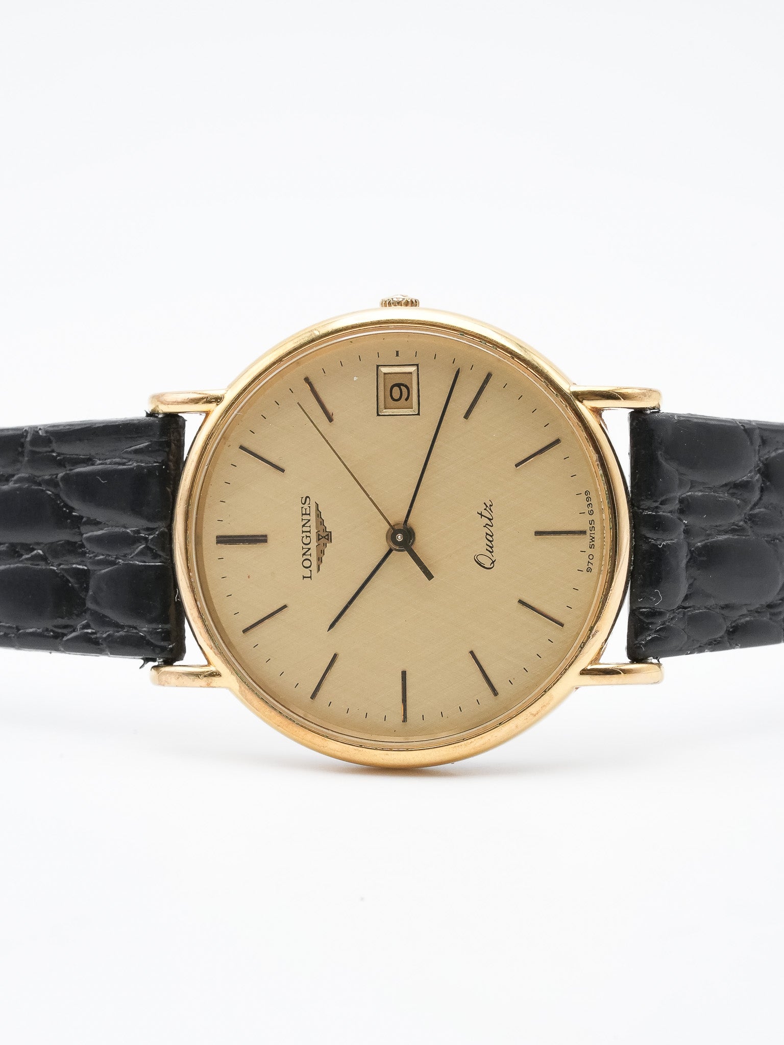 Longines - Circle Cadran doré lin date - 1980s - Atelier Victor - Vintage  Shop