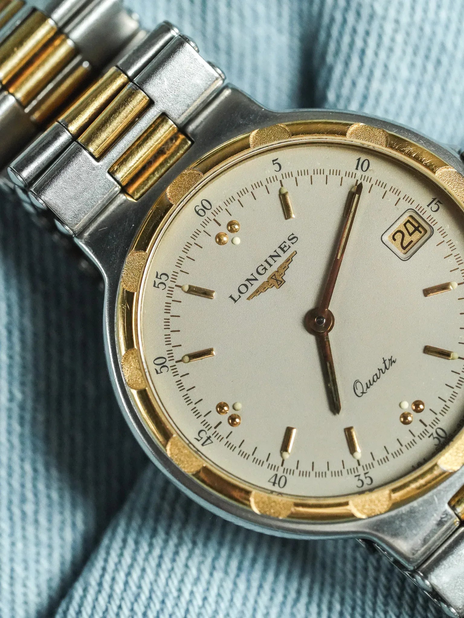 Longines - Conquest Acier or - 1980s - Atelier Victor - Vintage  Shop