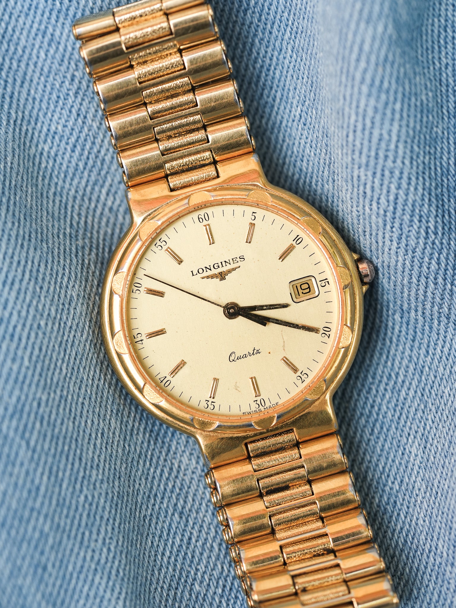 Longines - Conquest date Plaqué or - 1990s - Atelier Victor - Vintage  Shop