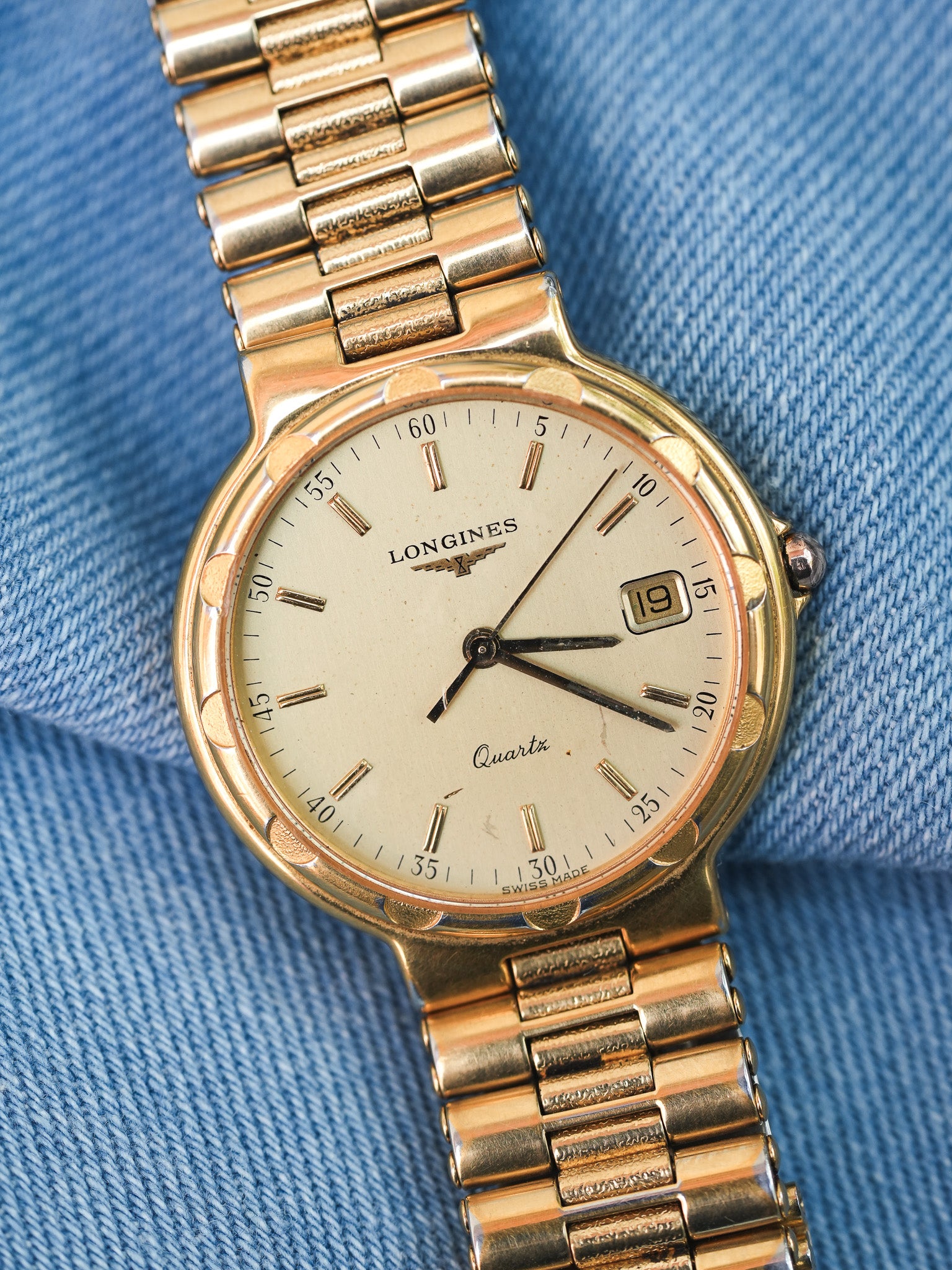 Longines - Conquest date Plaqué or - 1990s - Atelier Victor - Vintage  Shop