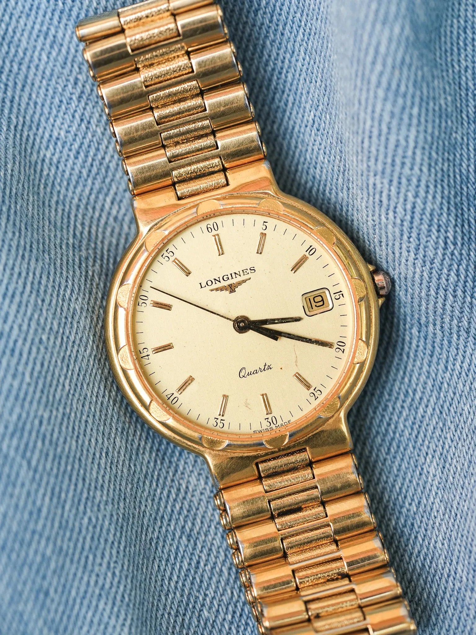 Longines - Conquest date Plaqué or - 1990s - Atelier Victor - Vintage  Shop