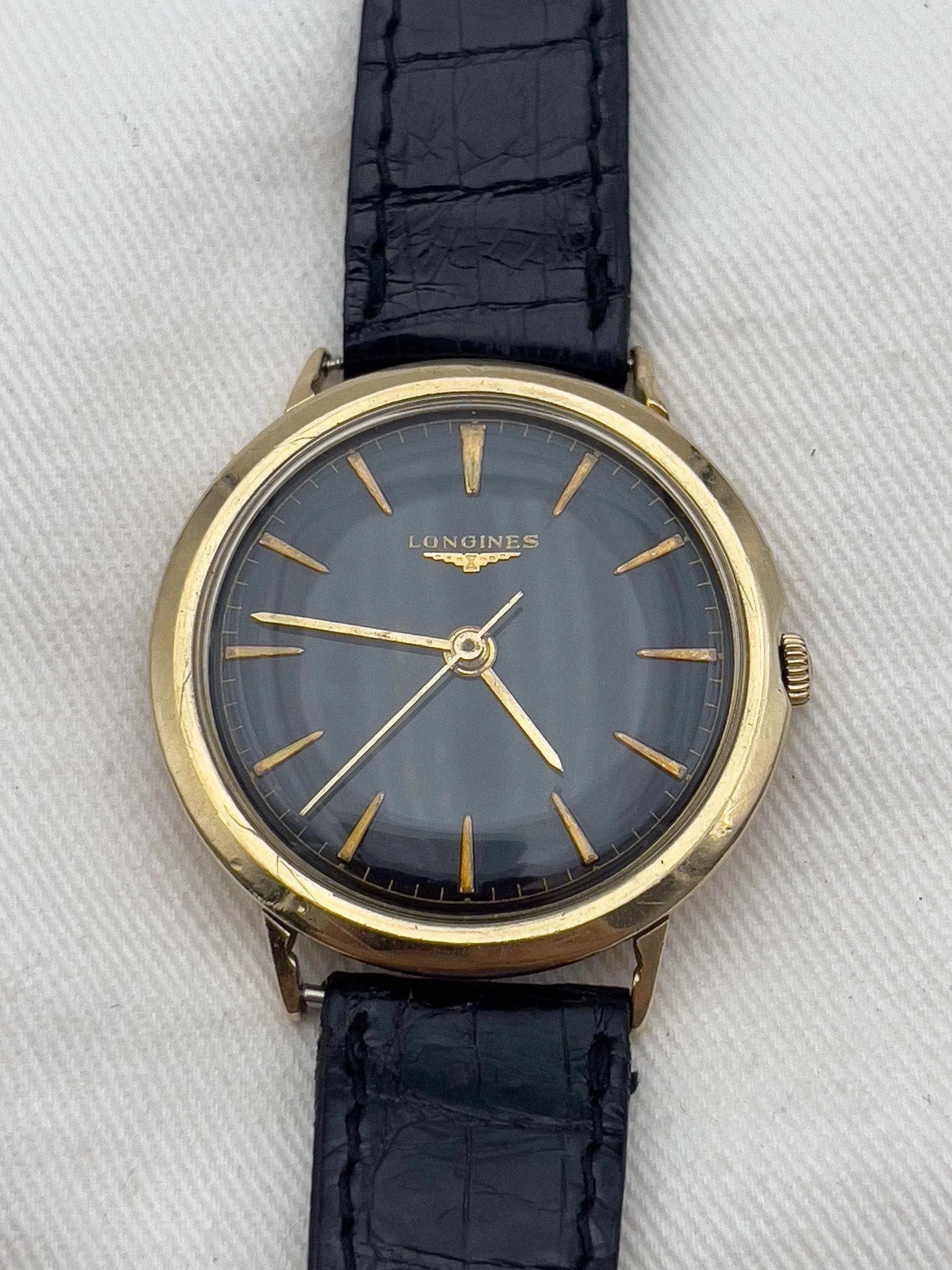 Longines - Dark Dial - 1960 - Atelier Victor Paris - Vintage Watch Shop Dubai