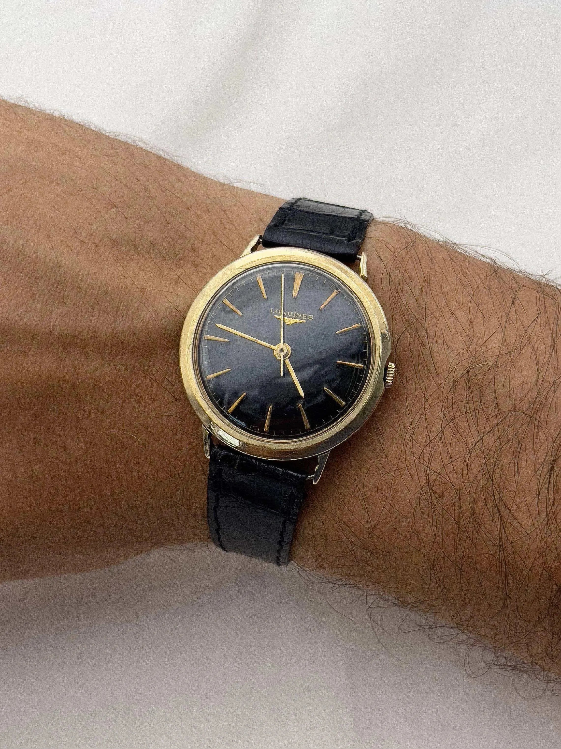 Longines - Dark Dial - 1960 - Atelier Victor Paris - Vintage Watch Shop Dubai