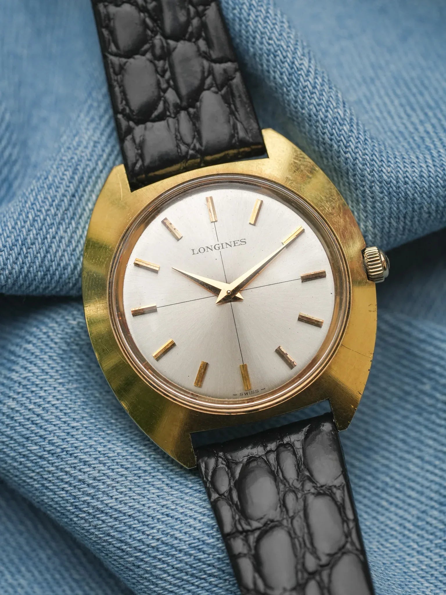 Longines - Disco Dauphine plaqué or - 1970s - Atelier Victor