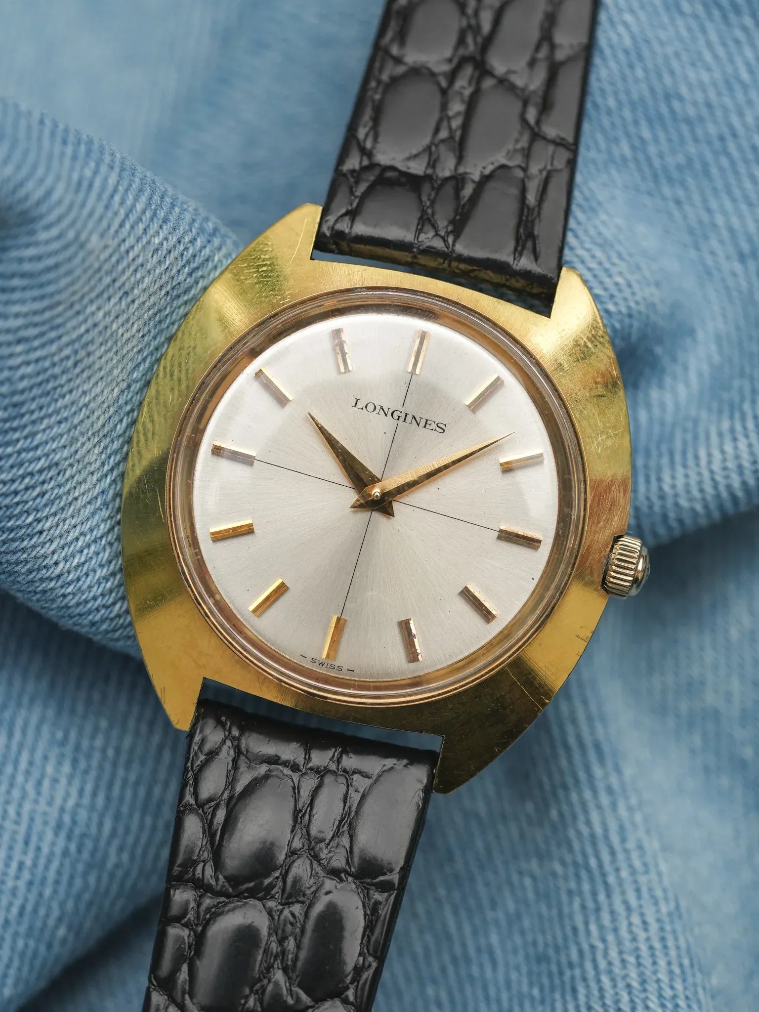 Longines - Disco Dauphine plaqué or - 1970s - Atelier Victor