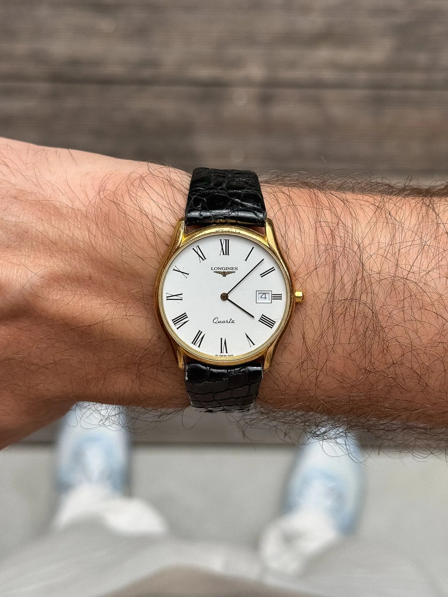 Longines - Dress Watch Date cadran blanc romain - 1980s - Atelier Victor - Vintage  Shop