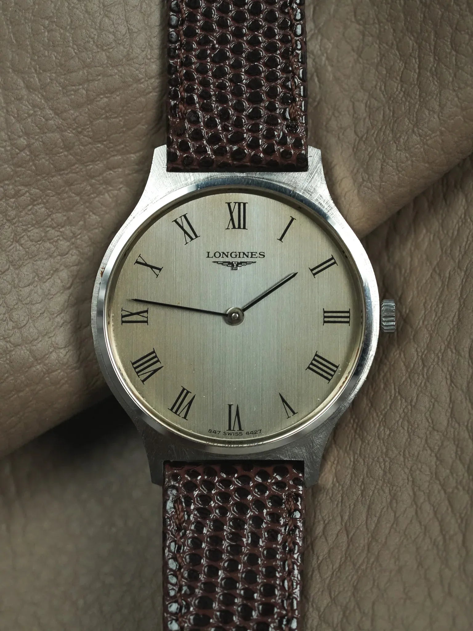 Longines - Flagship Acier Index Romain Patine - 1970s - Atelier Victor - Vintage  Shop