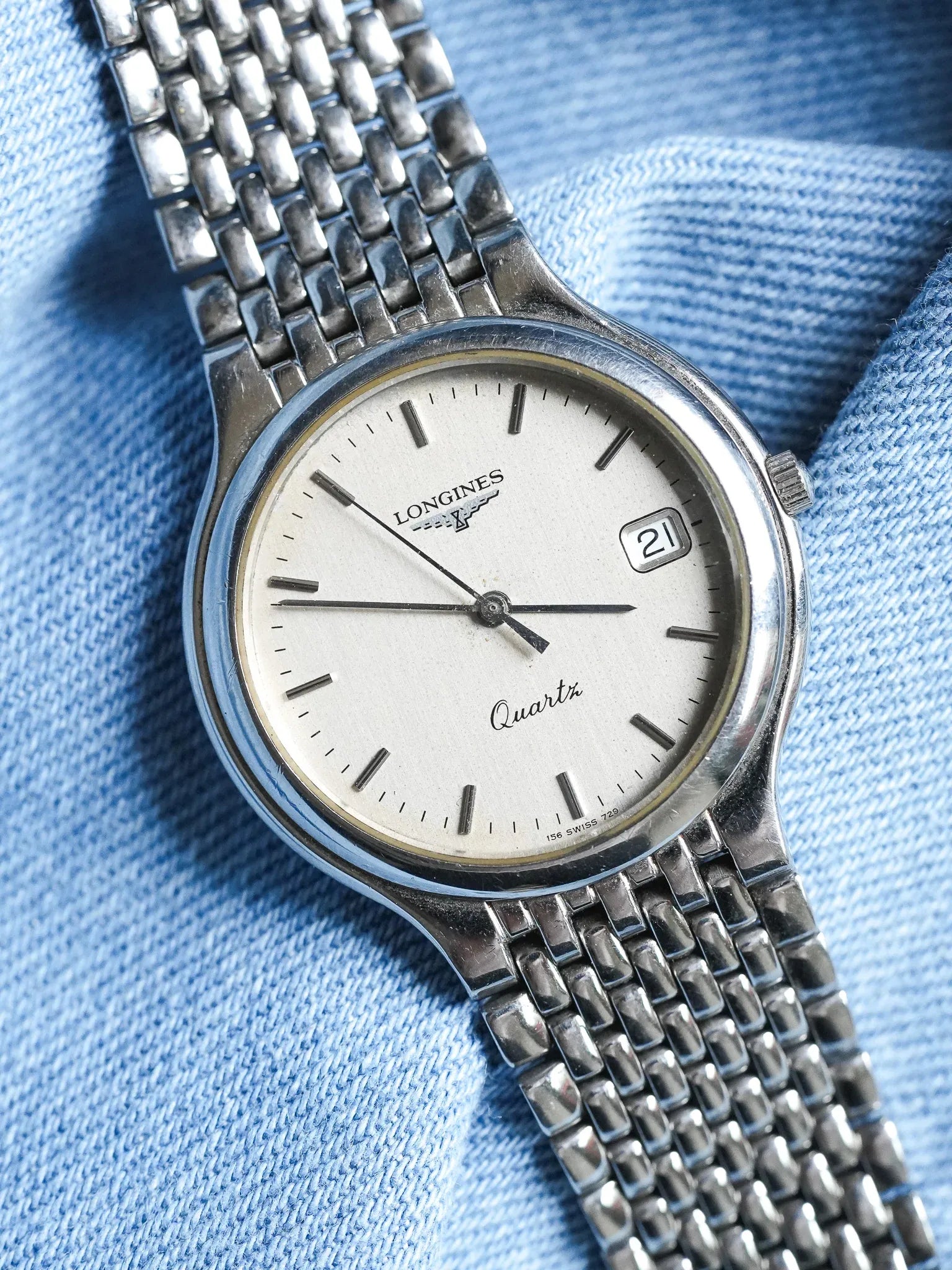 Longines - Flagship Grain de Riz Patine Argent - 1990s - Atelier Victor - Vintage  Shop