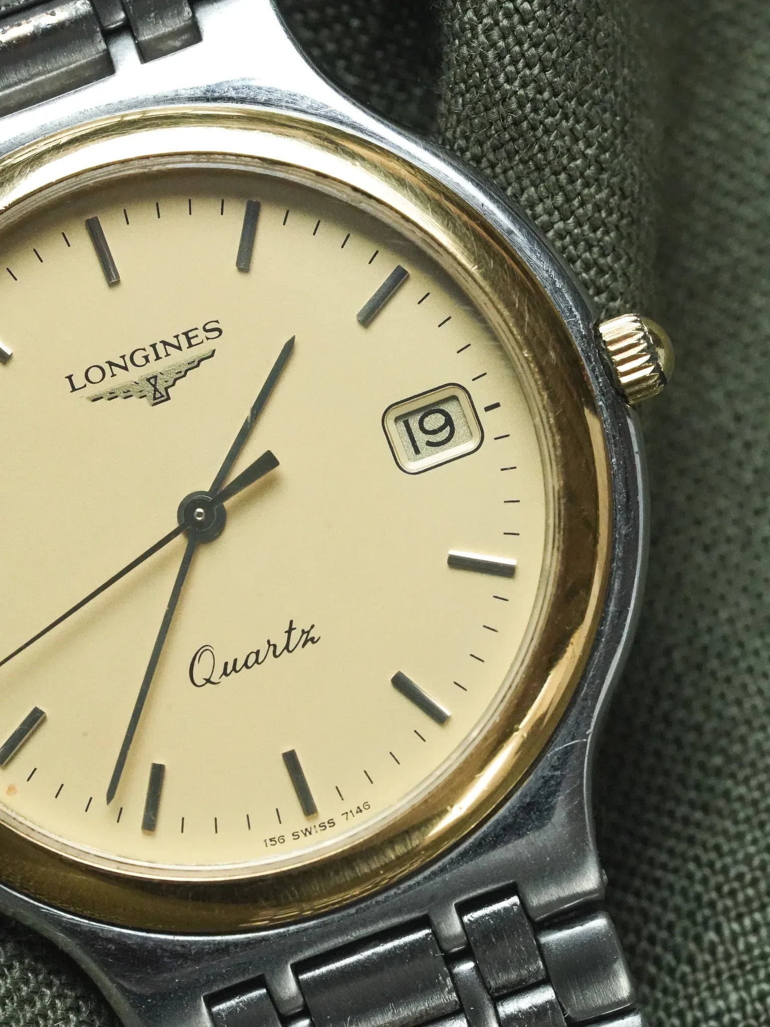 Longines - Flagship Maille Acier Cadran Lunette Or - 1980s - Atelier Victor