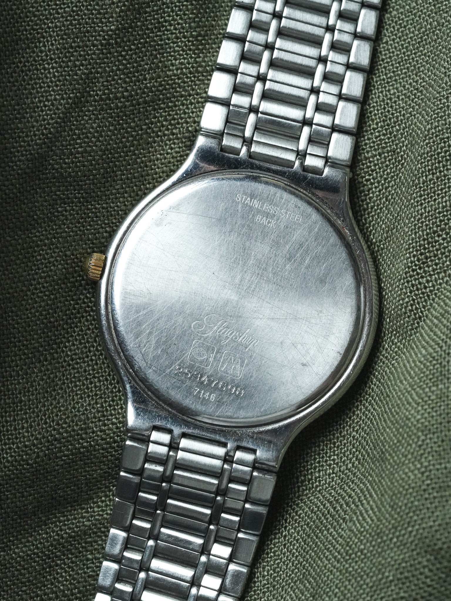 Longines - Flagship Maille Acier Cadran Lunette Or - 1980s - Atelier Victor - Vintage  Shop