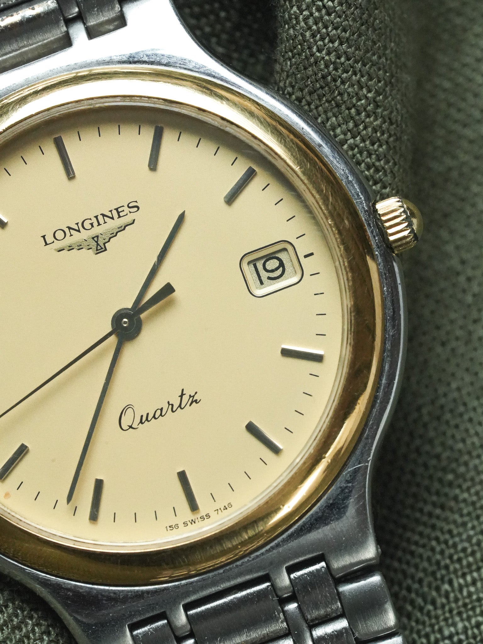 Longines - Flagship Maille Acier Cadran Lunette Or - 1980s - Atelier Victor - Vintage  Shop