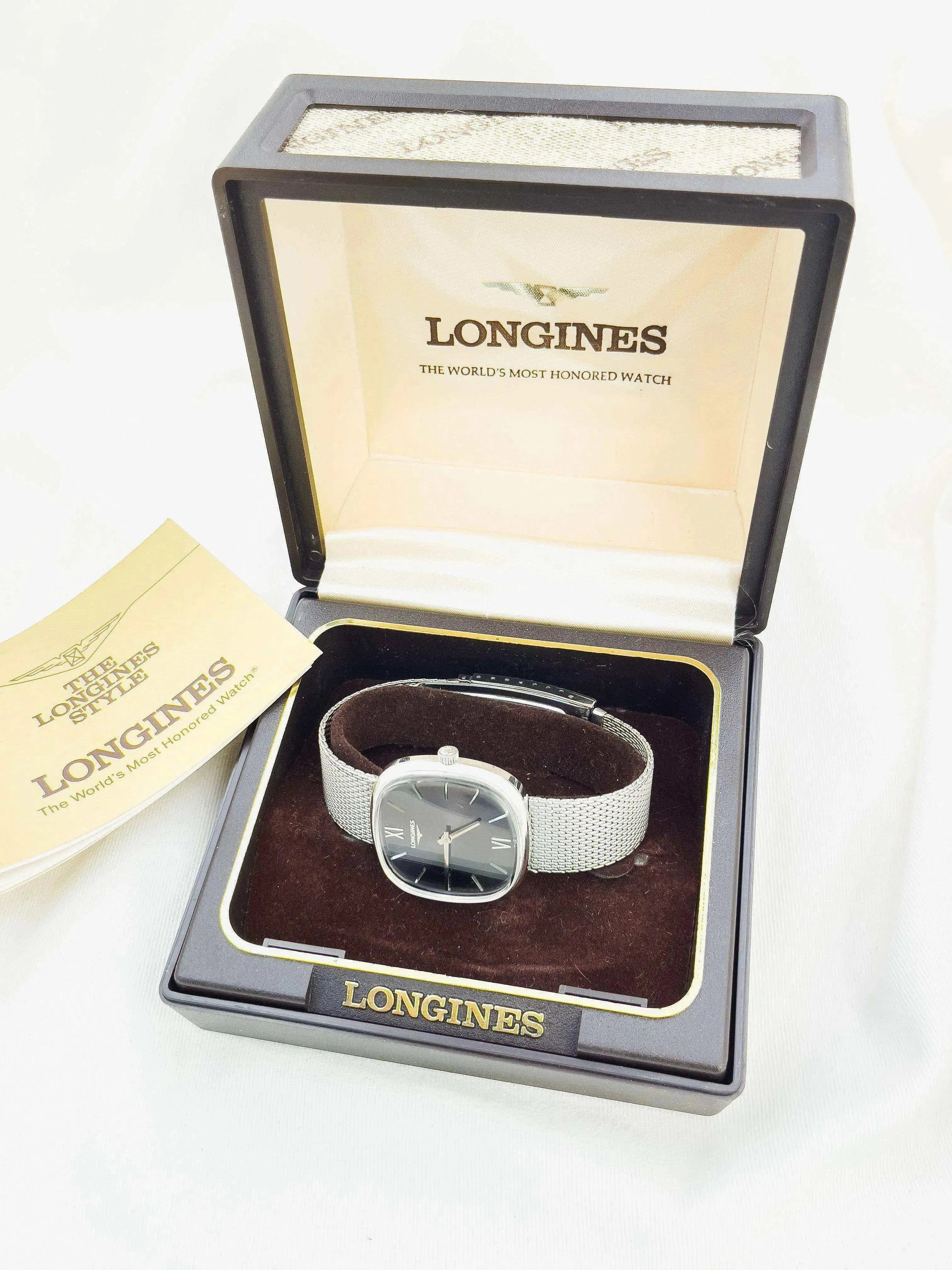 Longines - Ghost Dial Square Full Set - 1980 - Atelier Victor Paris - Vintage Watch Shop Dubai