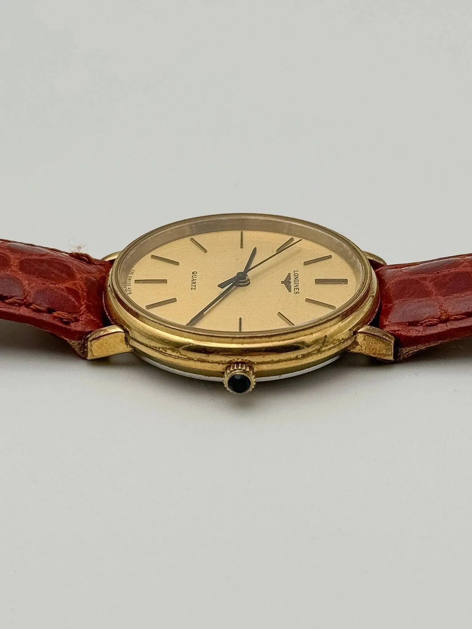 Longines - Gold Circle Black Cabochon - 1970s - Atelier Victor Paris - Vintage Watch Shop Dubai