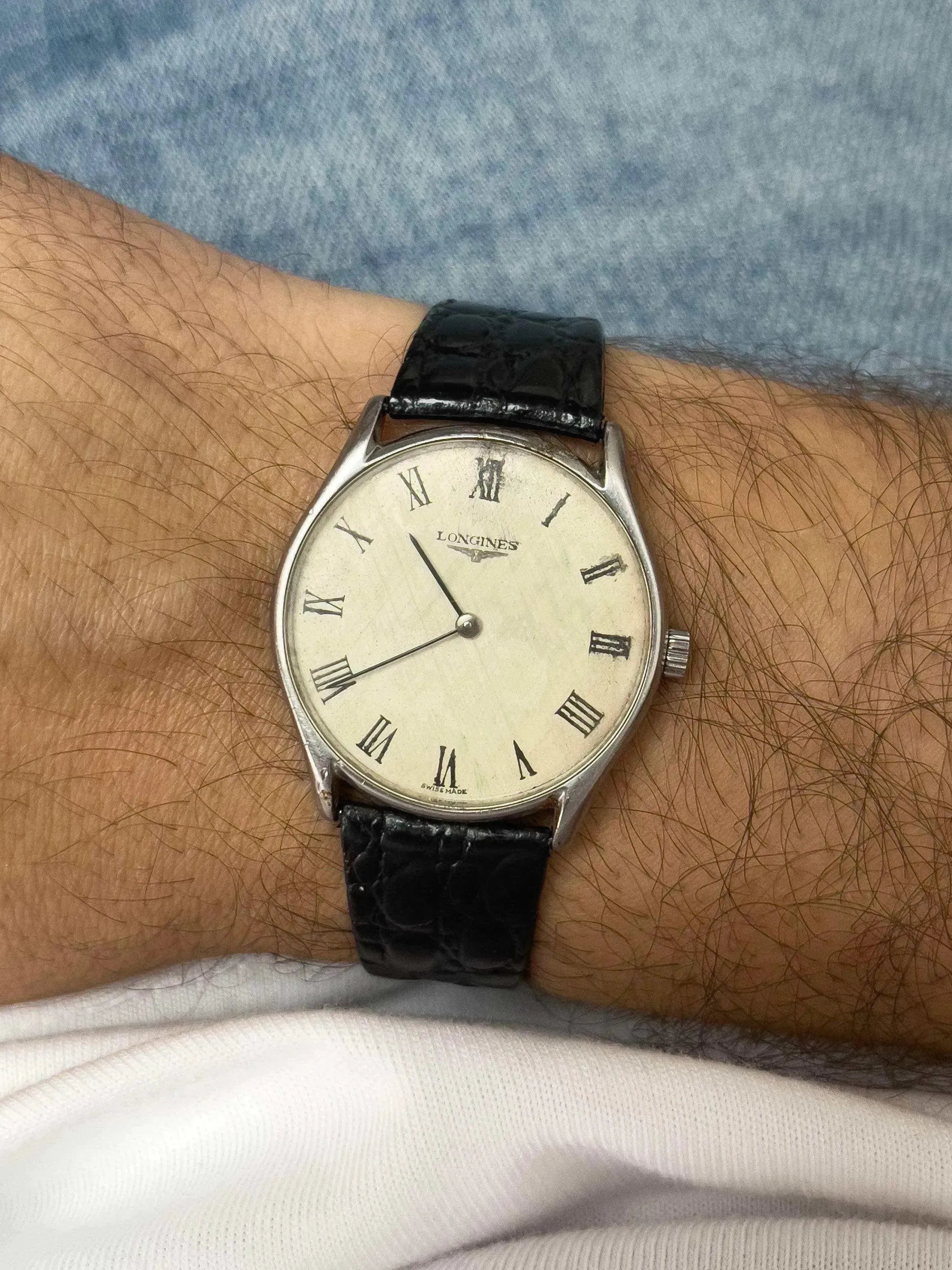 Longines - Index Romain Lin Acier - 1977 - Atelier Victor