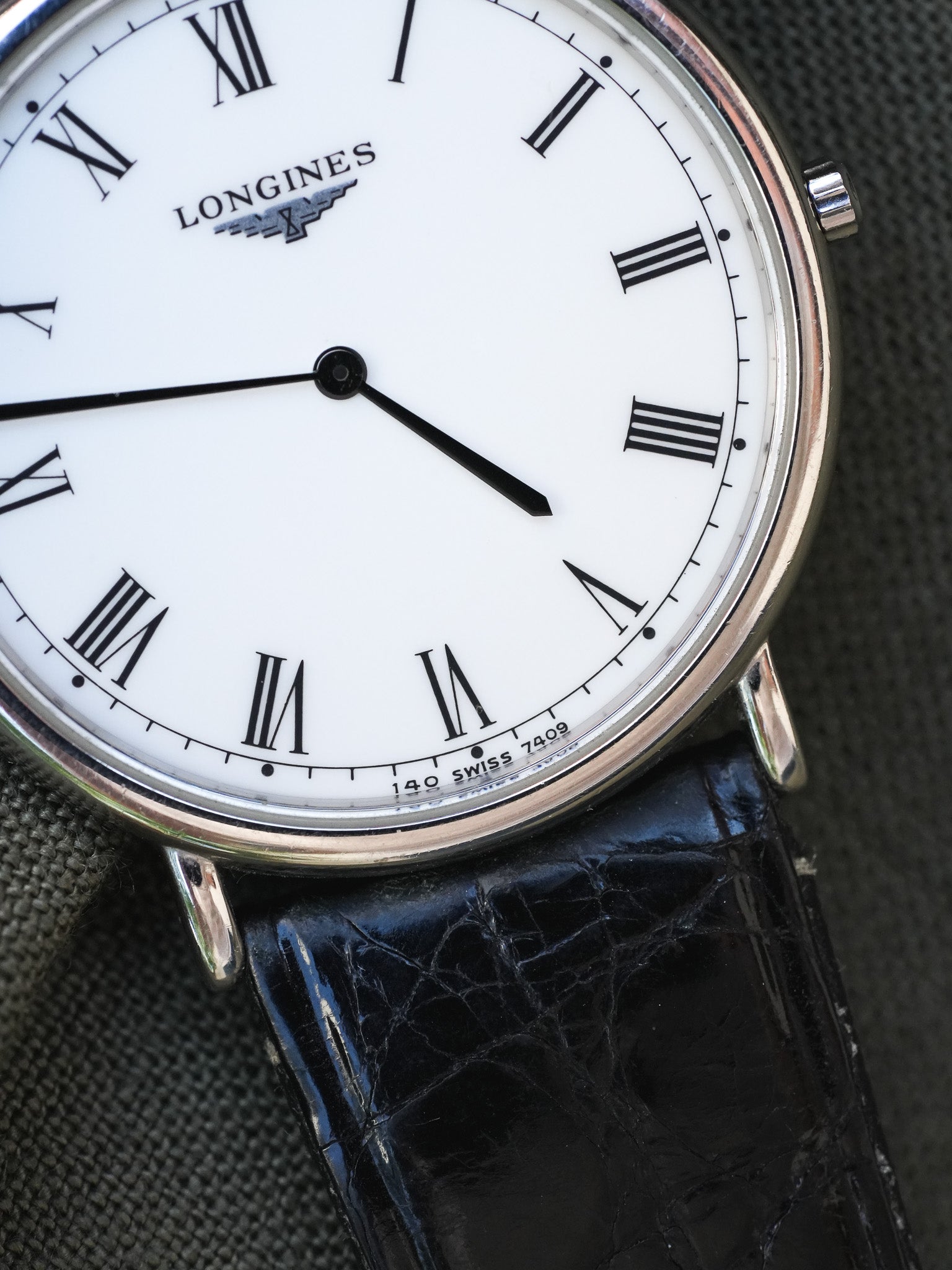 Longines - La Grande Classique Blanc Romain Acier - 1990s - Atelier Victor Paris - Vintage Watch Shop Dubai