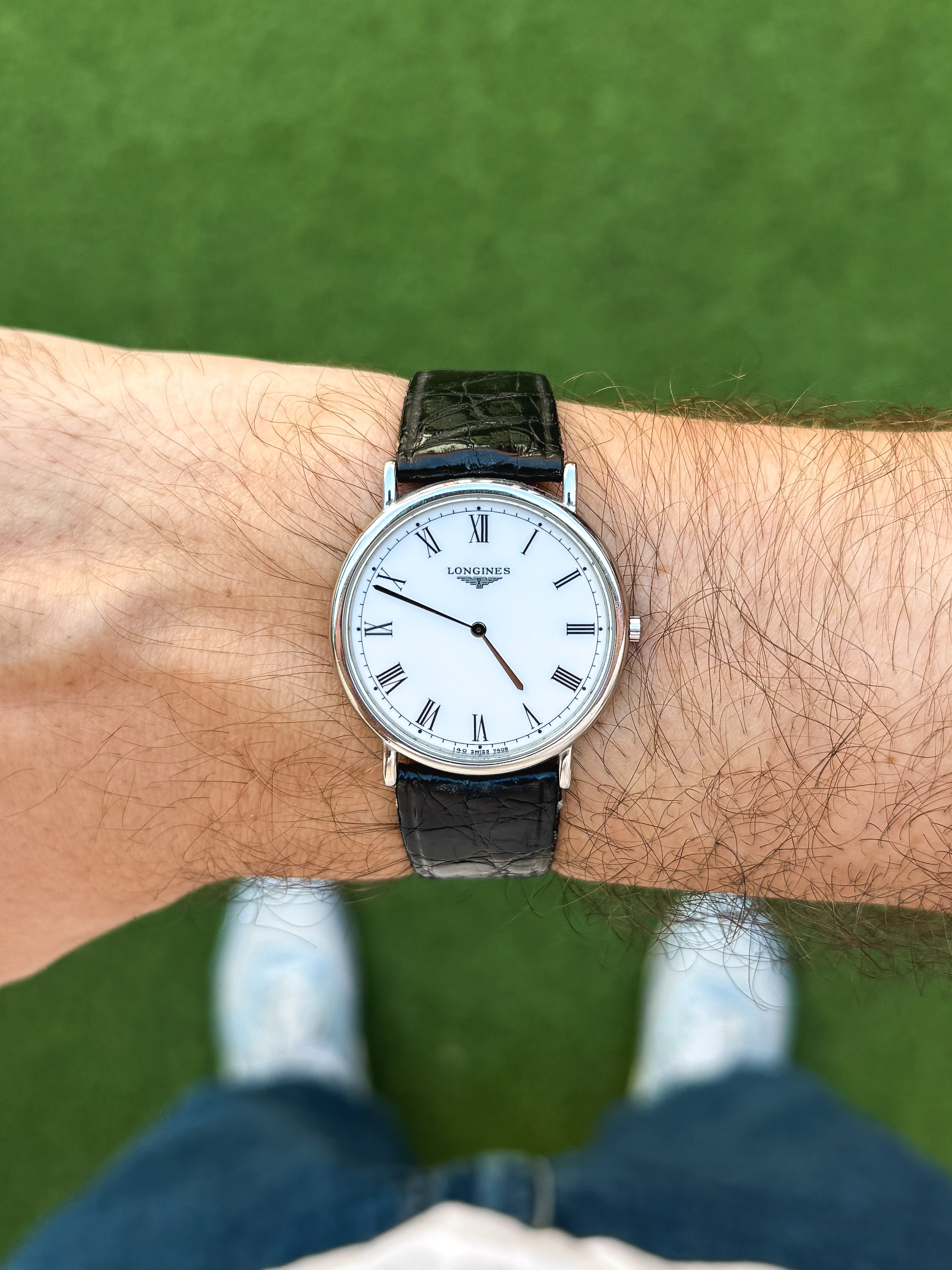 Longines - La Grande Classique Blanc Romain Acier - 1990s - Atelier Victor Paris - Vintage Watch Shop Dubai