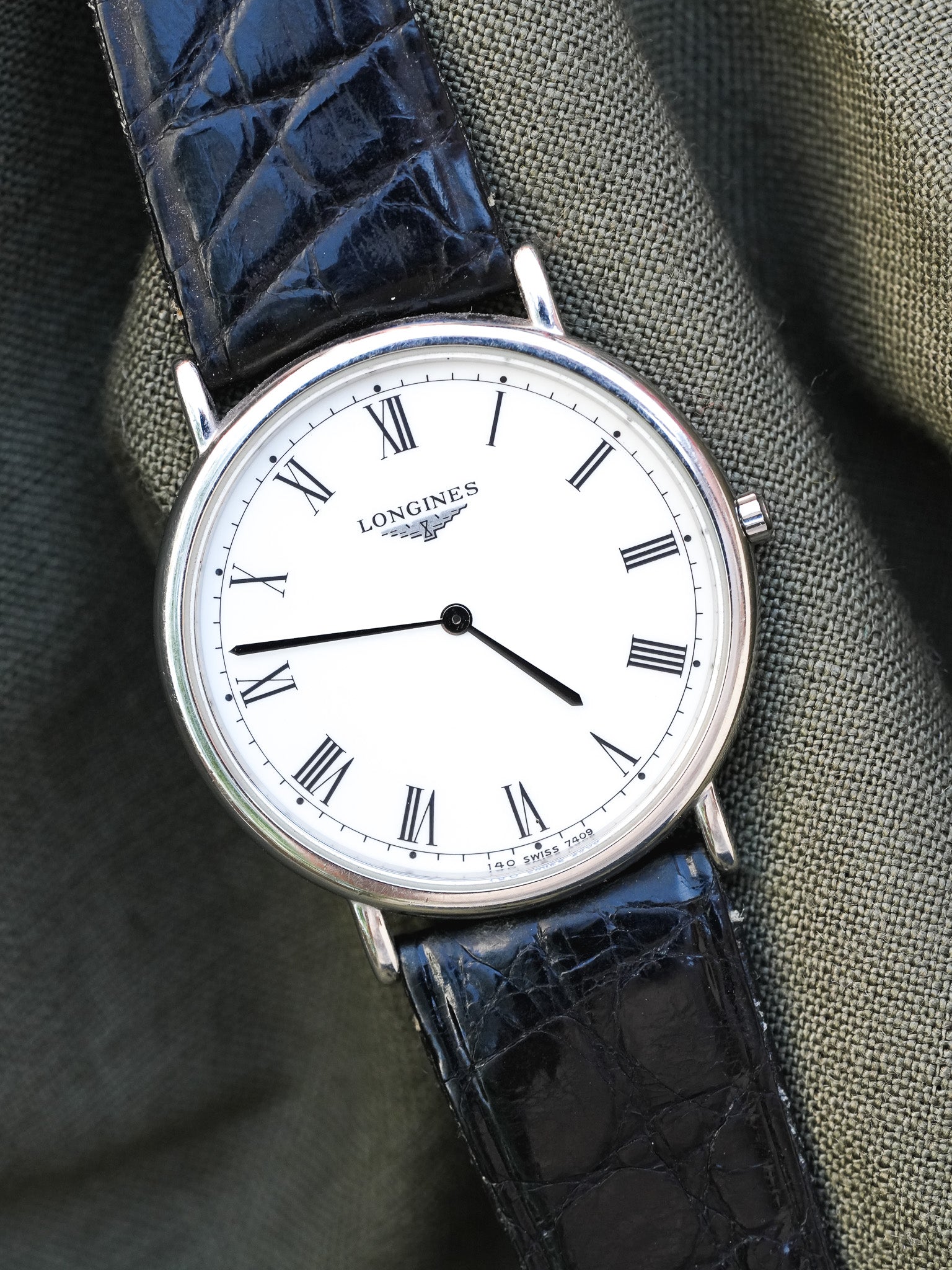 Longines - La Grande Classique Blanc Romain Acier - 1990s - Atelier Victor Paris - Vintage Watch Shop Dubai