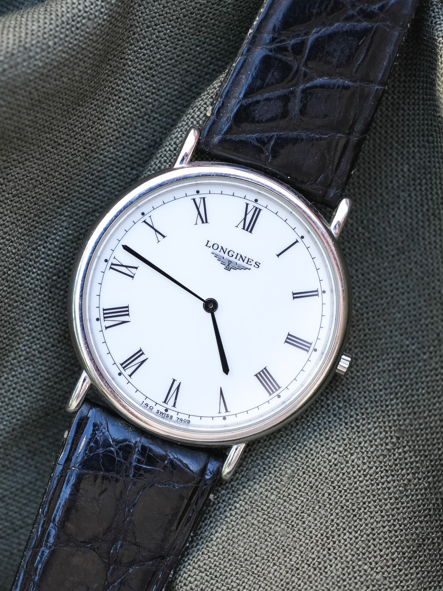 Longines - La Grande Classique Blanc Romain Acier - 1990s - Atelier Victor Paris - Vintage Watch Shop Dubai