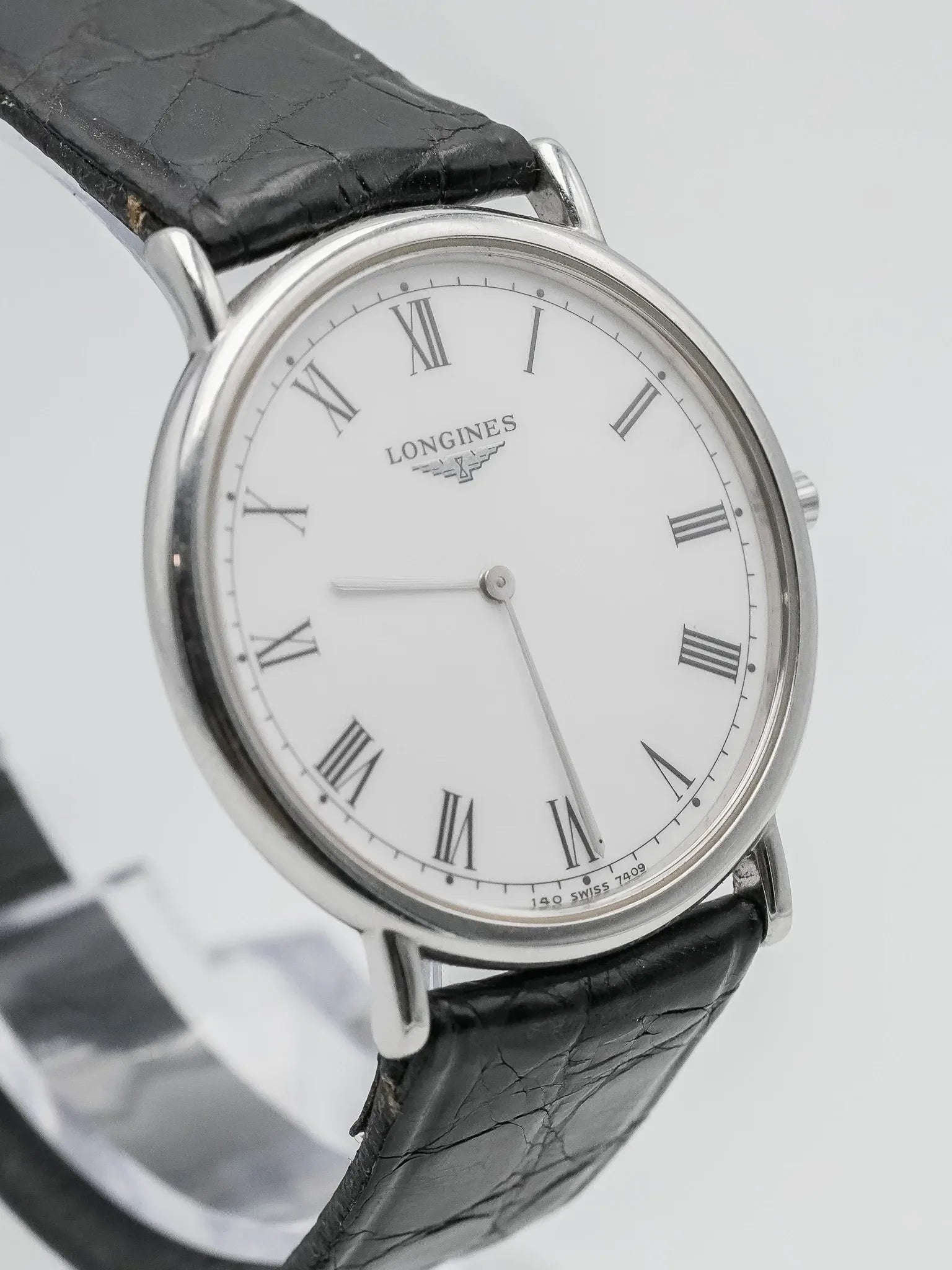 Longines - La Grande Classique Blanc Romain Acier - 1990s - Atelier Victor - Vintage  Shop