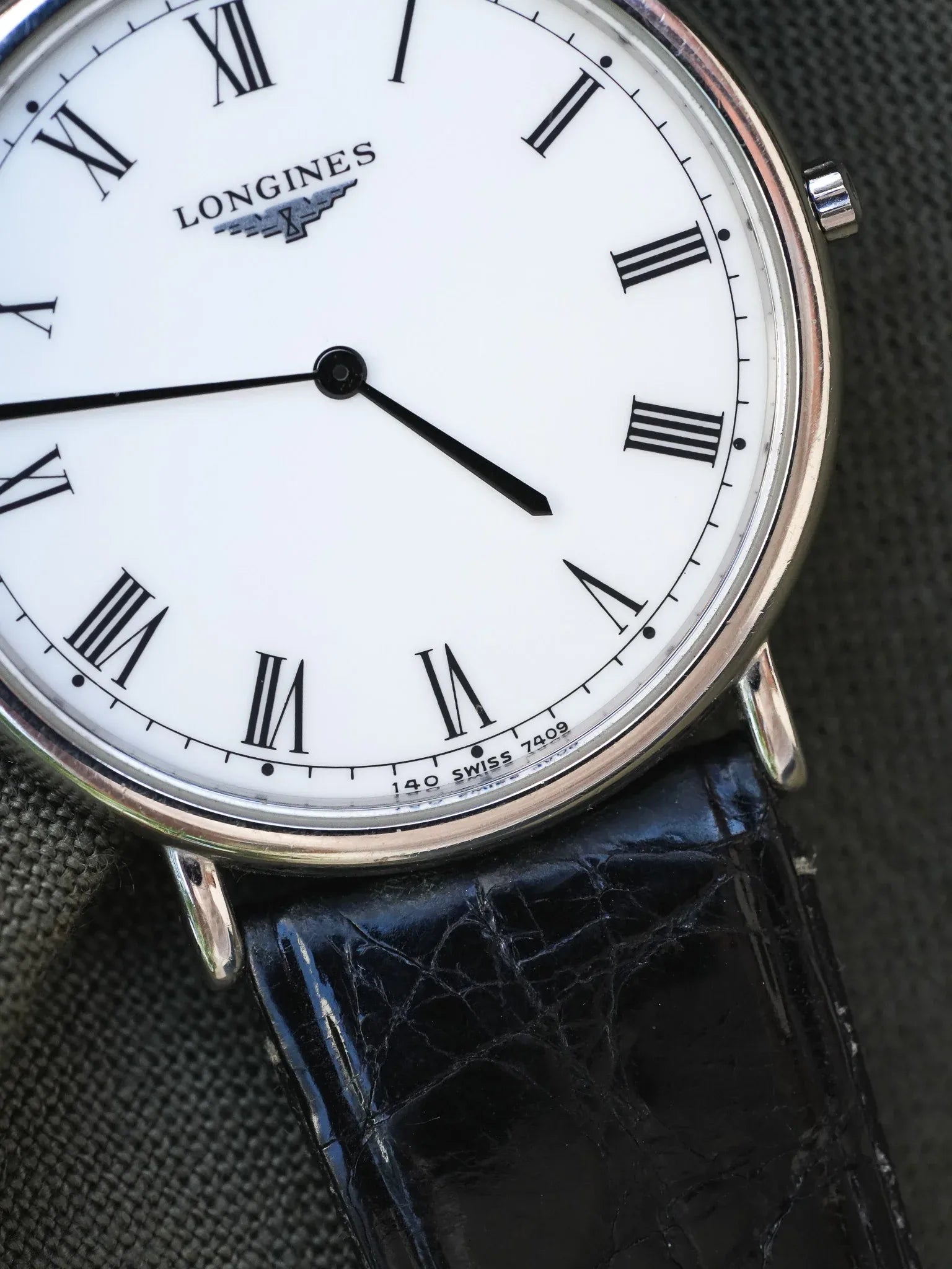 Longines - La Grande Classique Blanc Romain Acier - 1990s - Atelier Victor - Vintage  Shop