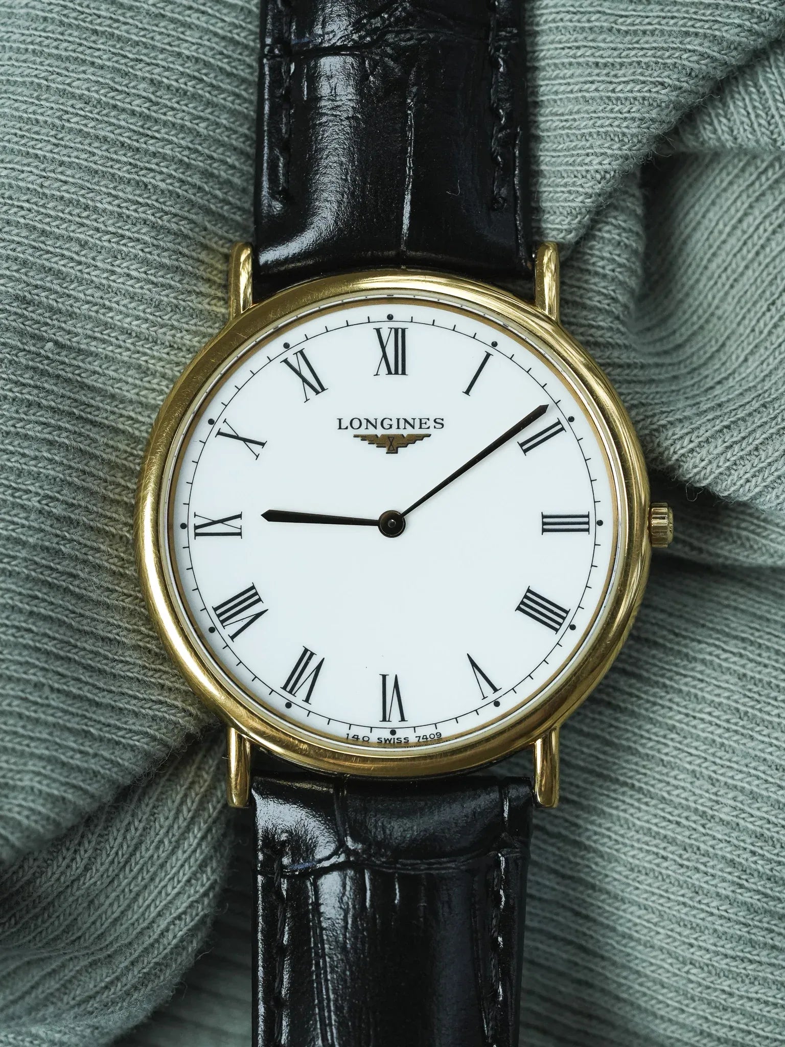 Longines - The Extra Thin La Grande Classique Gold Roman White Dial - 1990s 