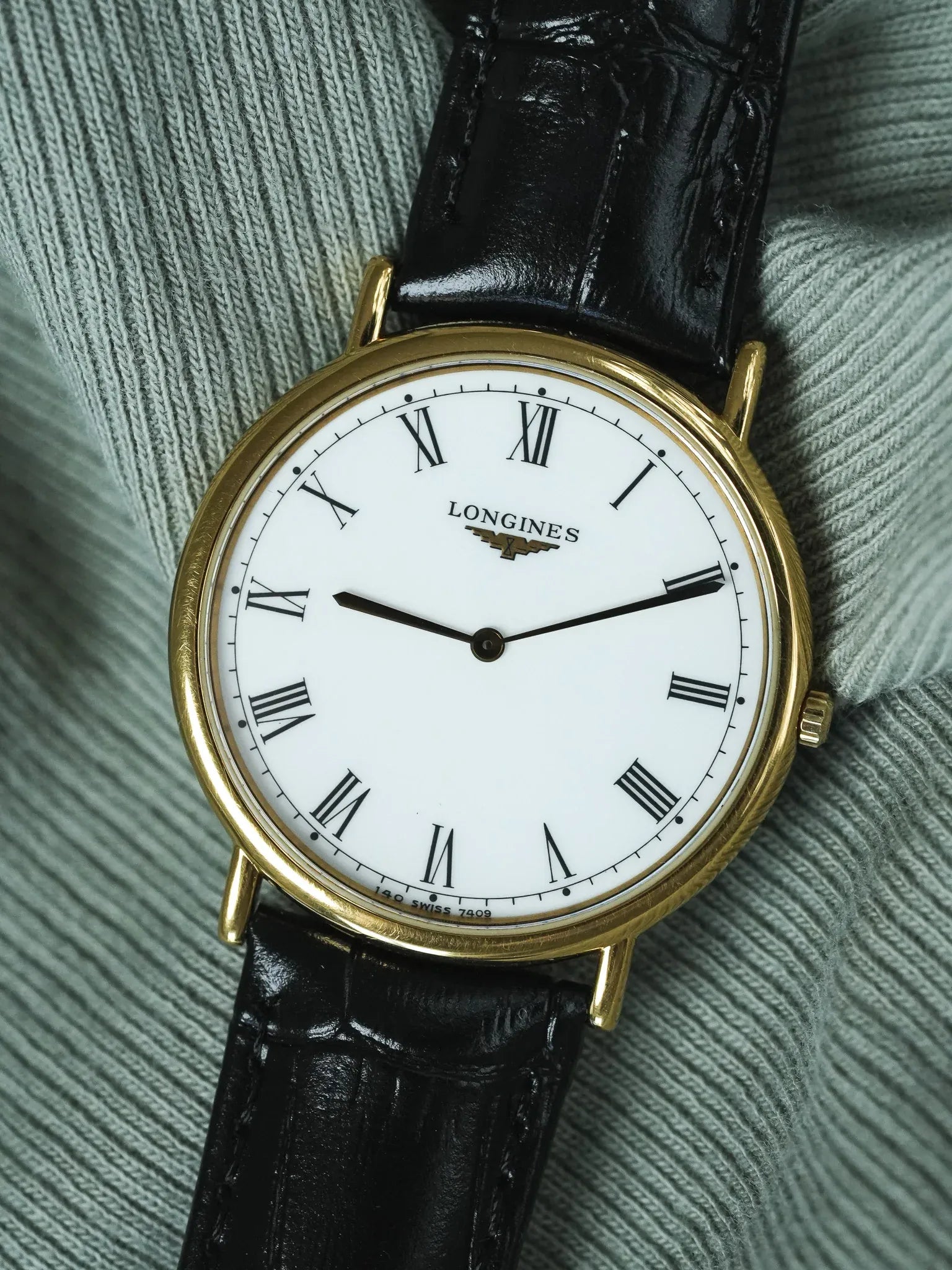 Longines - The Extra Thin La Grande Classique Gold Roman White Dial - 1990s 