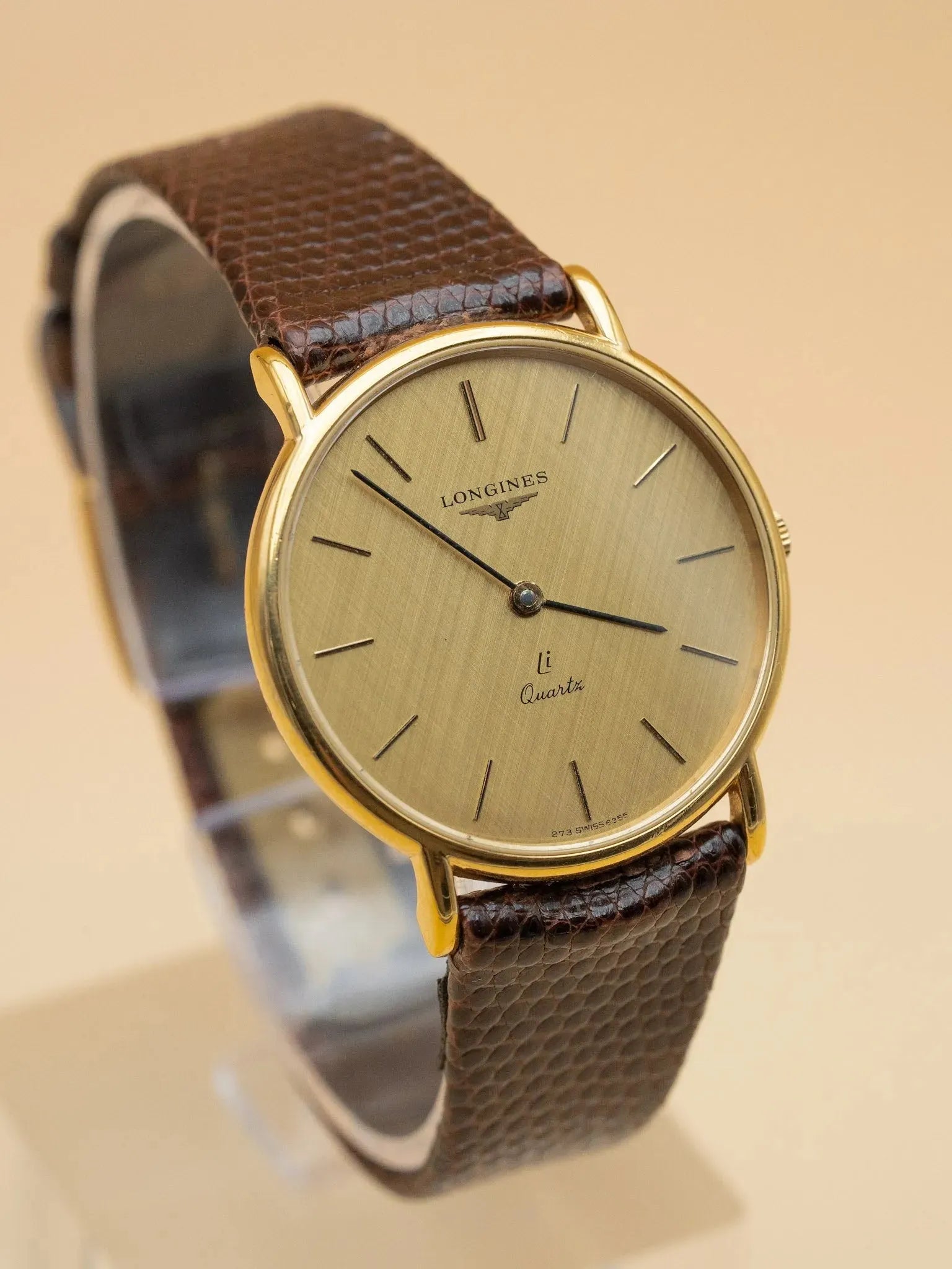 Longines - Li Quartz Cadran lin Plaque Or - Papier - 1985 - Atelier Victor Paris - Vintage Watch Shop Dubai