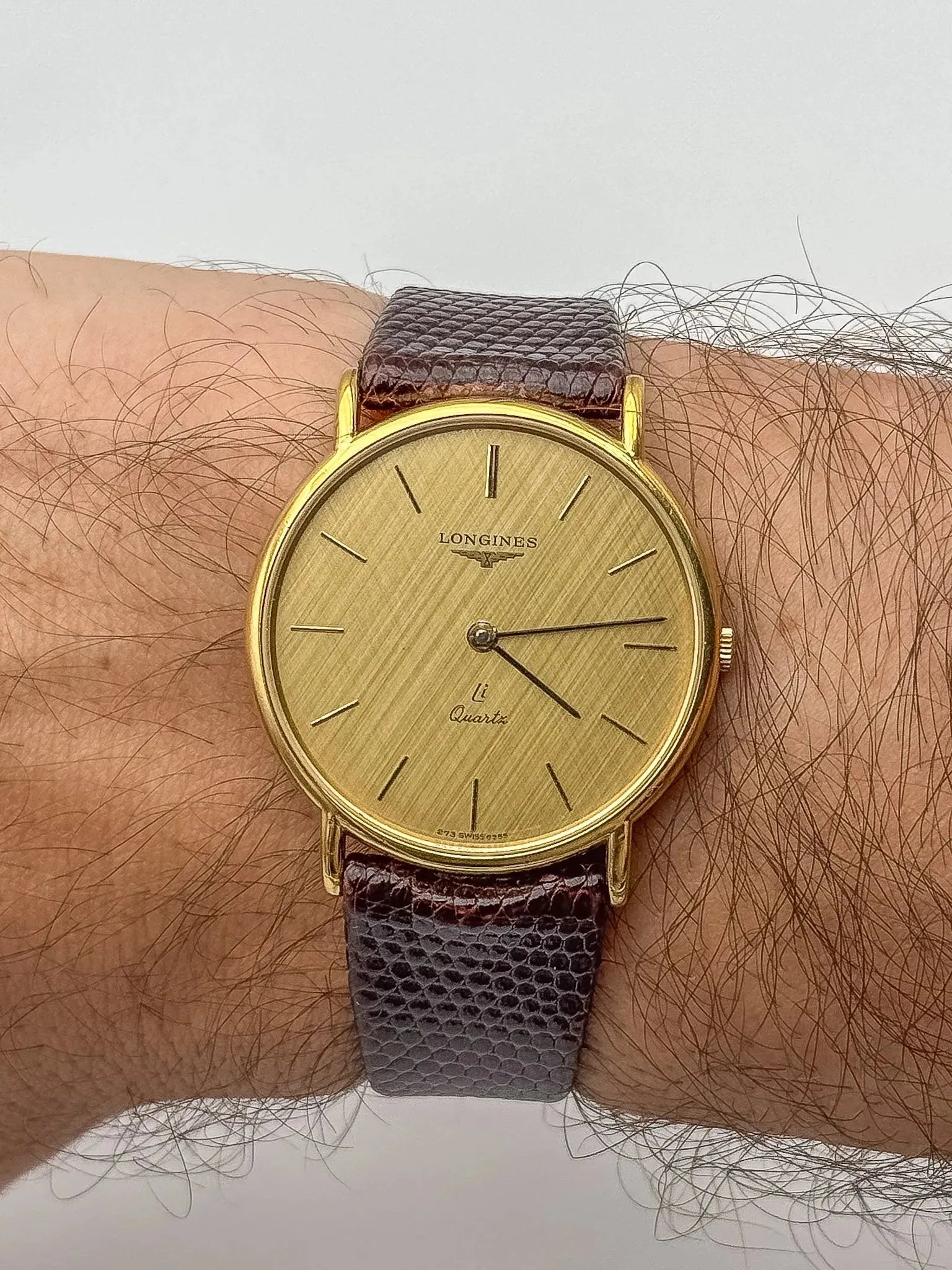 Longines - Li Quartz Cadran lin Plaque Or - Papier - 1985 - Atelier Victor Paris - Vintage Watch Shop Dubai
