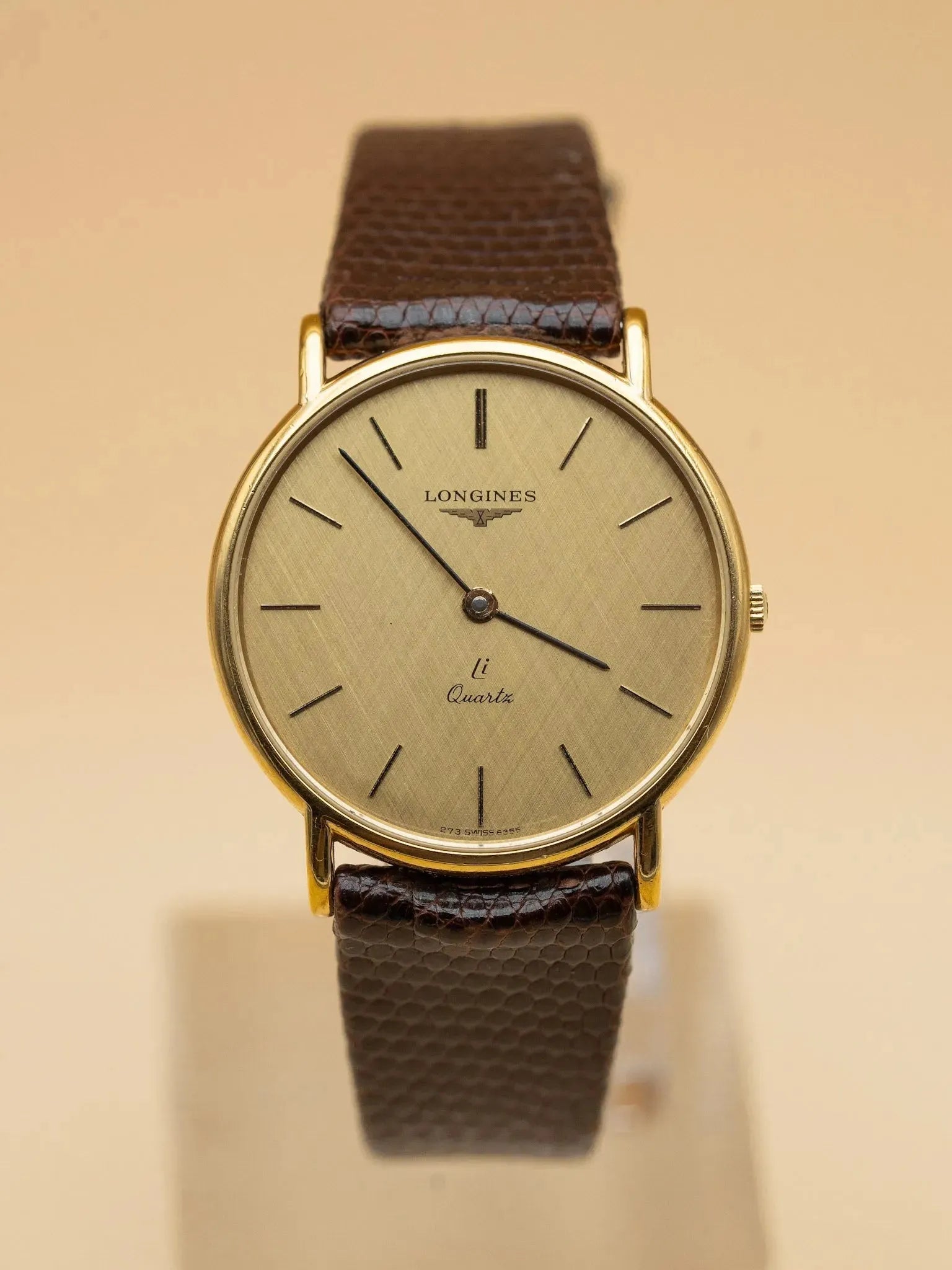 Longines - Li Quartz Cadran lin Plaque Or - Papier - 1985 - Atelier Victor Paris - Vintage Watch Shop Dubai
