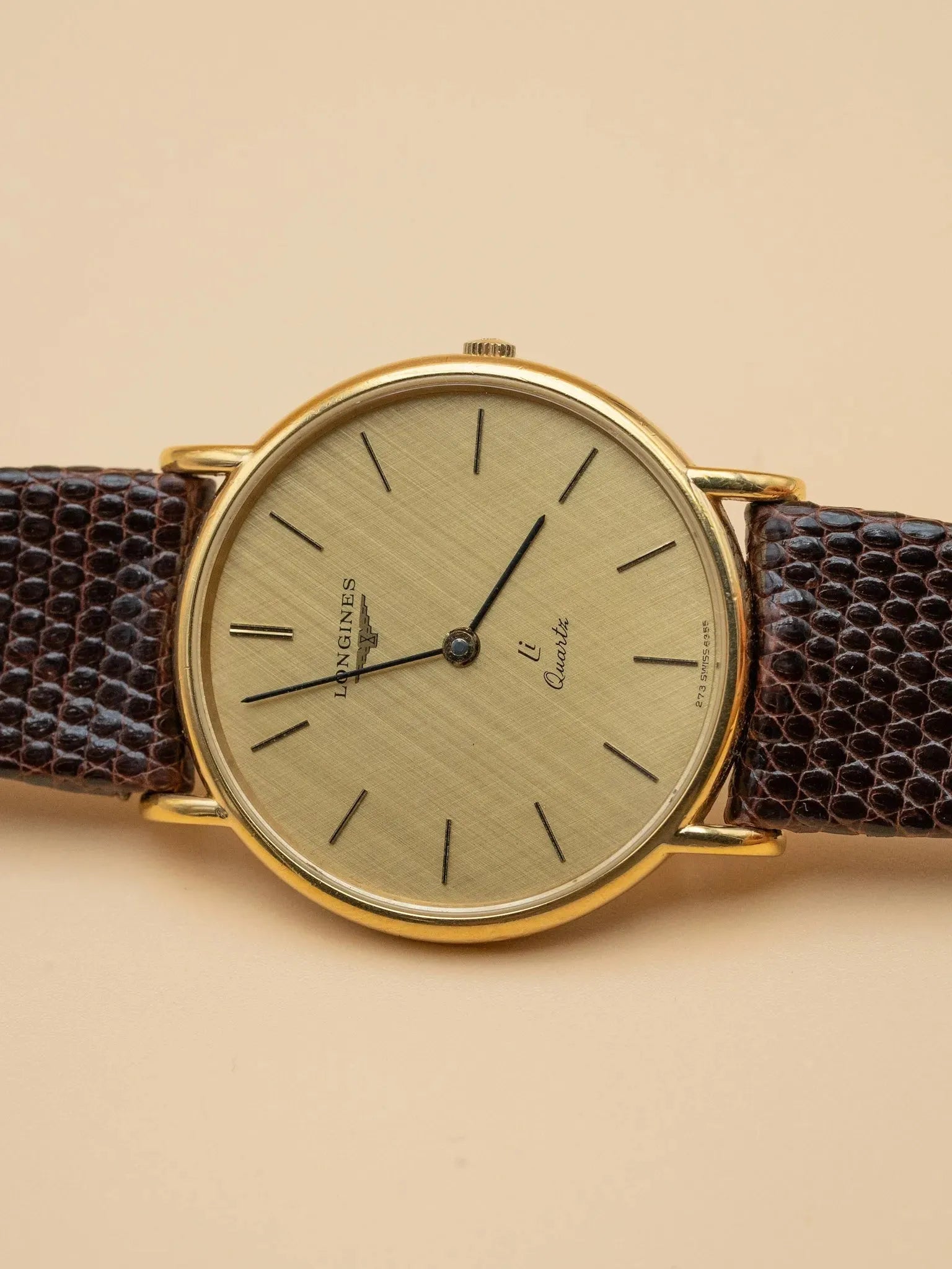 Longines - Li Quartz Cadran lin Plaque Or - Papier - 1985 - Atelier Victor Paris - Vintage Watch Shop Dubai