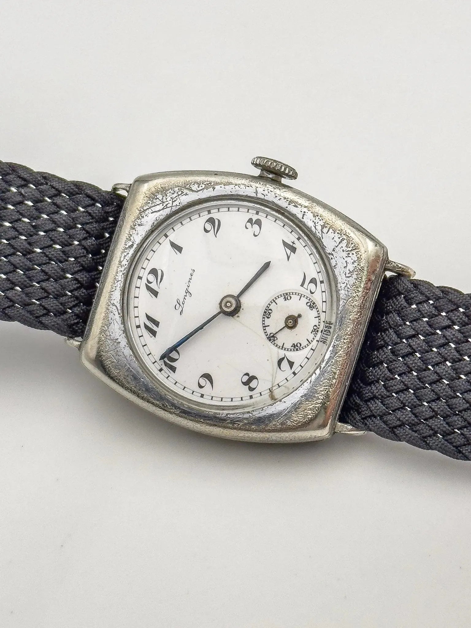 Longines - Military Tonneau Enamel Dial - 1913 - Atelier Victor - Vintage  Shop