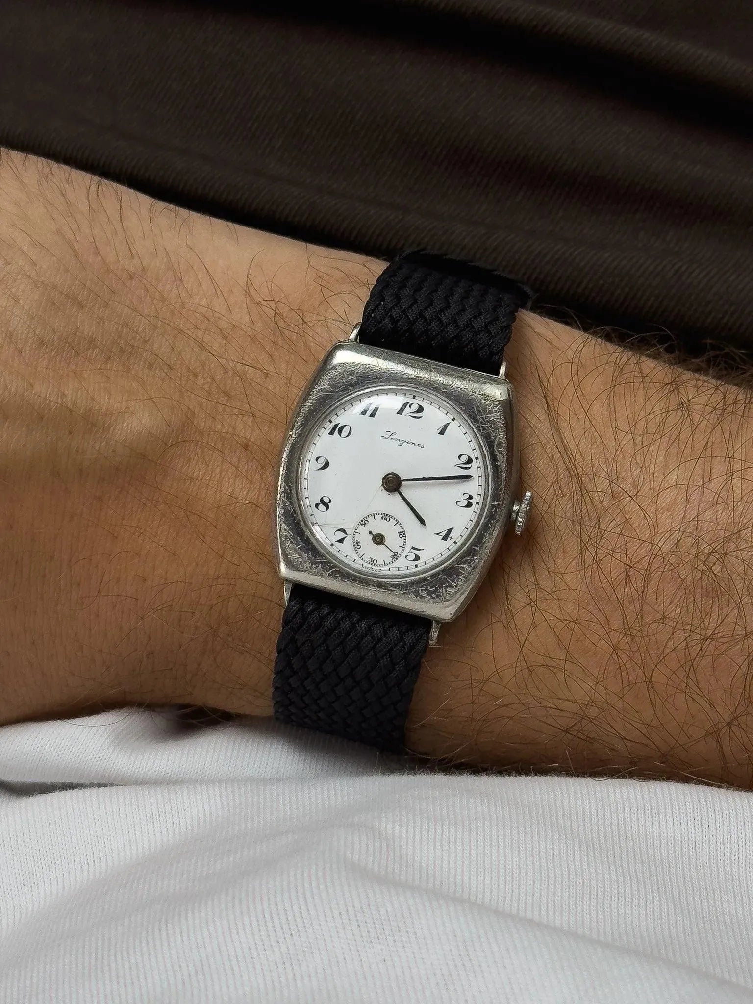 Longines - Military Tonneau Enamel Dial - 1913 - Atelier Victor - Vintage  Shop