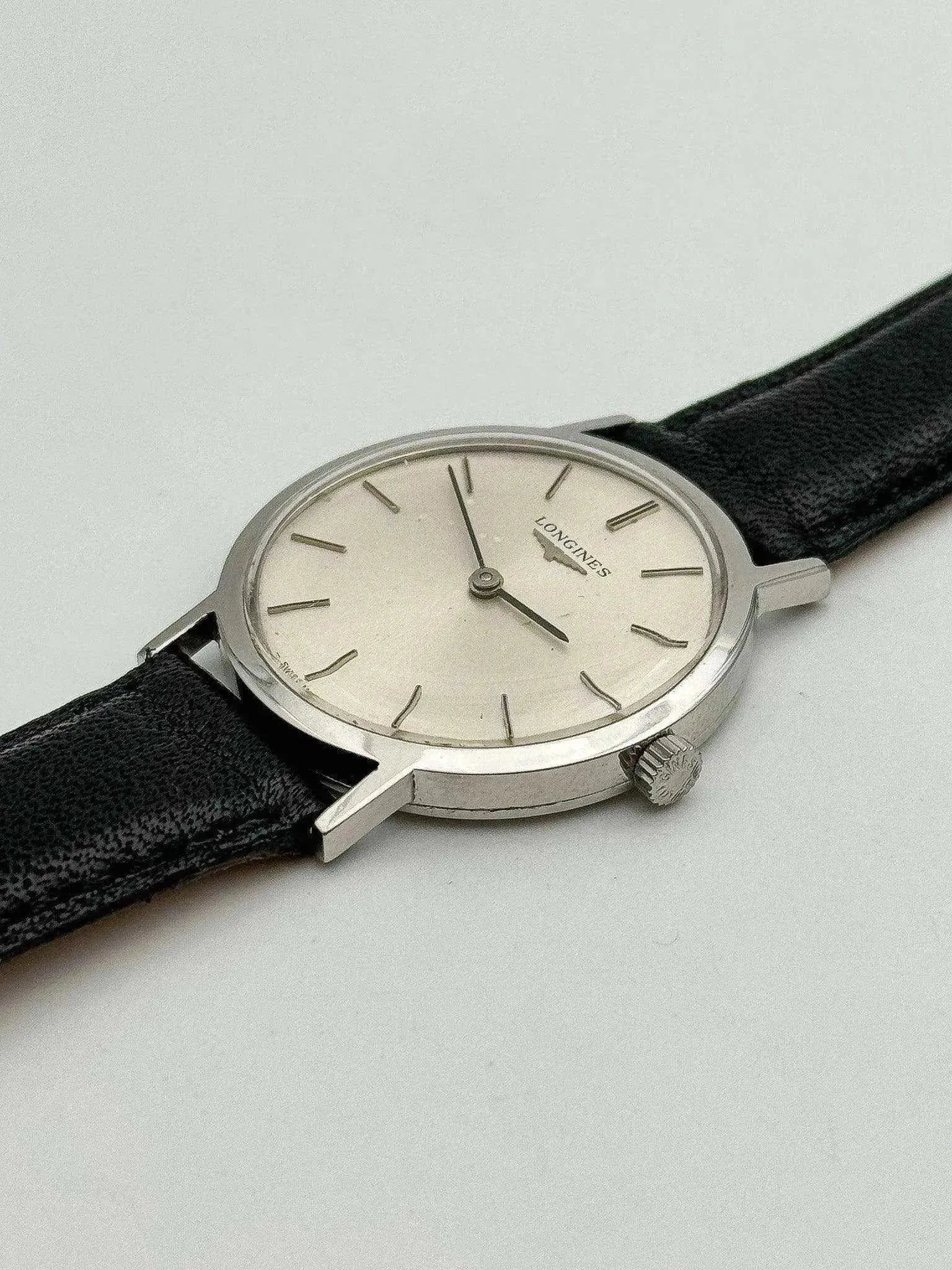 Longines - Montre habillée mécanique Index Noir - 1975 - Atelier Victor
