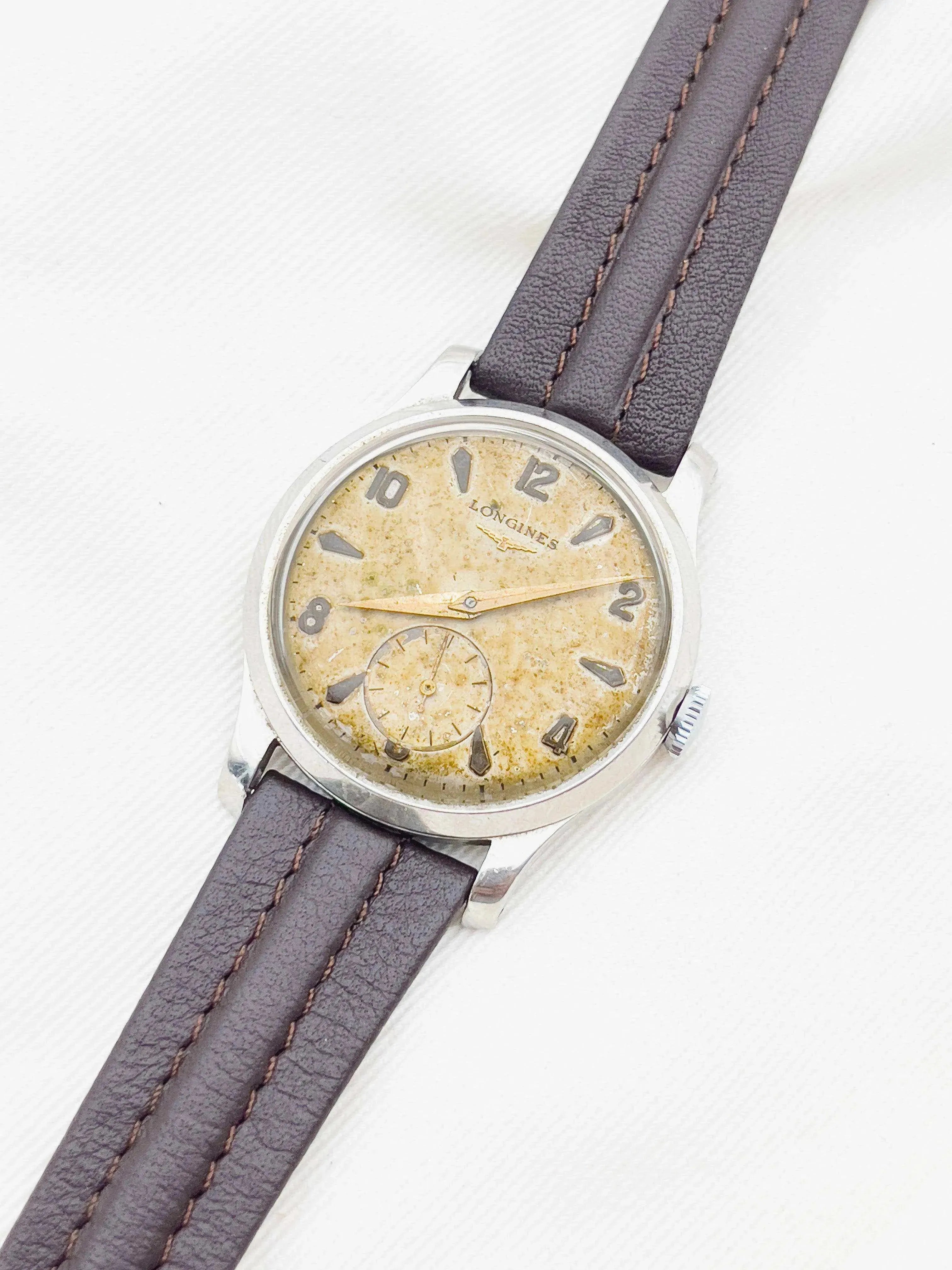 Longines - Patiné Petite Seconde - 1956 - Atelier Victor Paris - Vintage Watch Shop Dubai