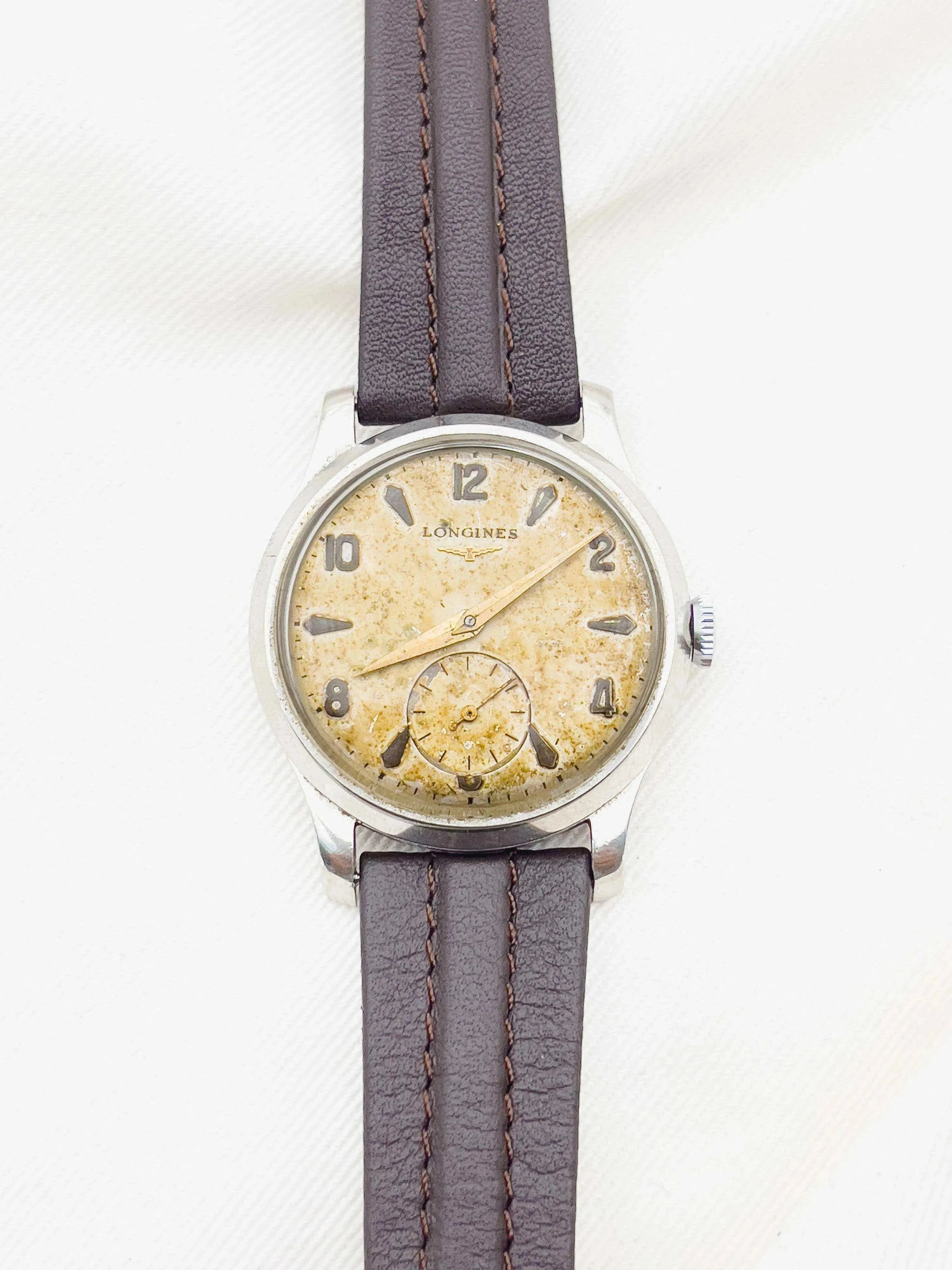 Longines - Patiné Petite Seconde - 1956 - Atelier Victor Paris - Vintage Watch Shop Dubai