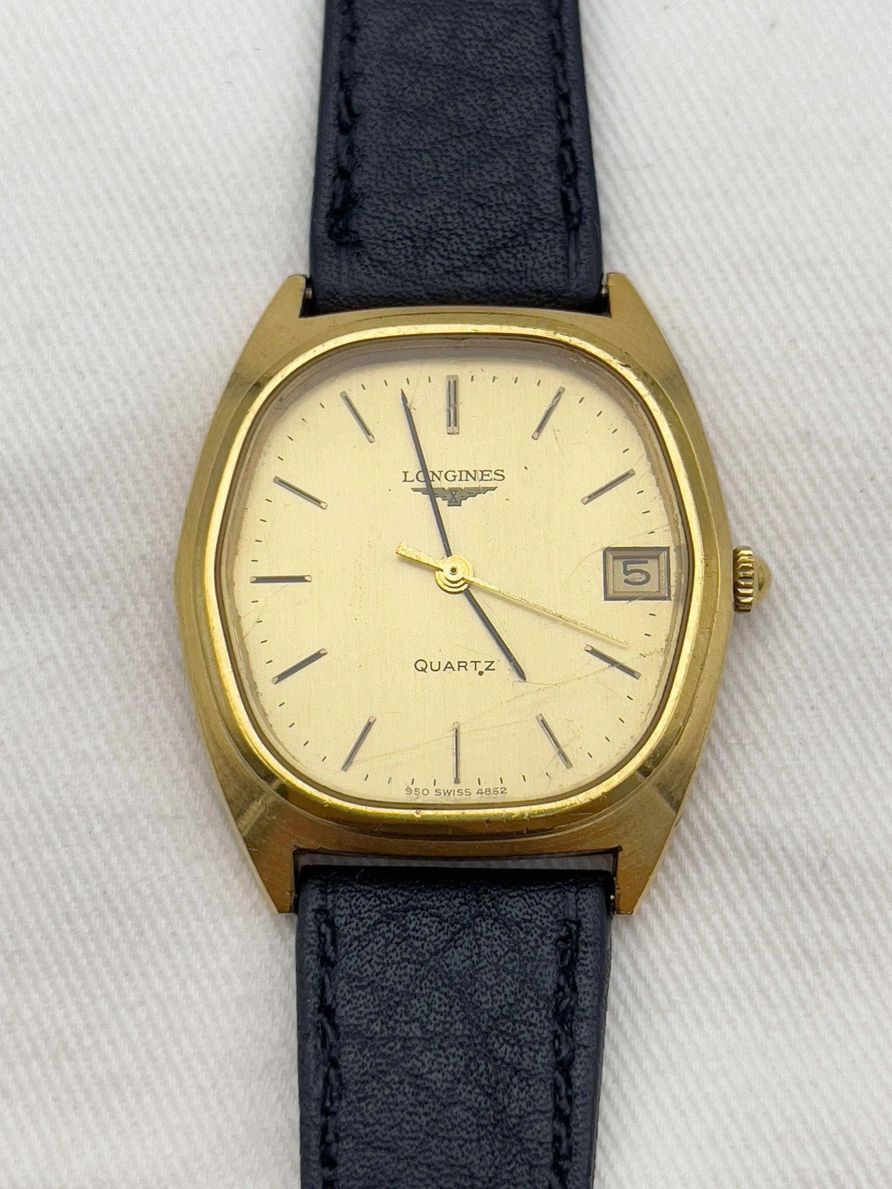 Longines - Plaqué or date Tonneau - 1979 - Atelier Victor - Vintage  Shop