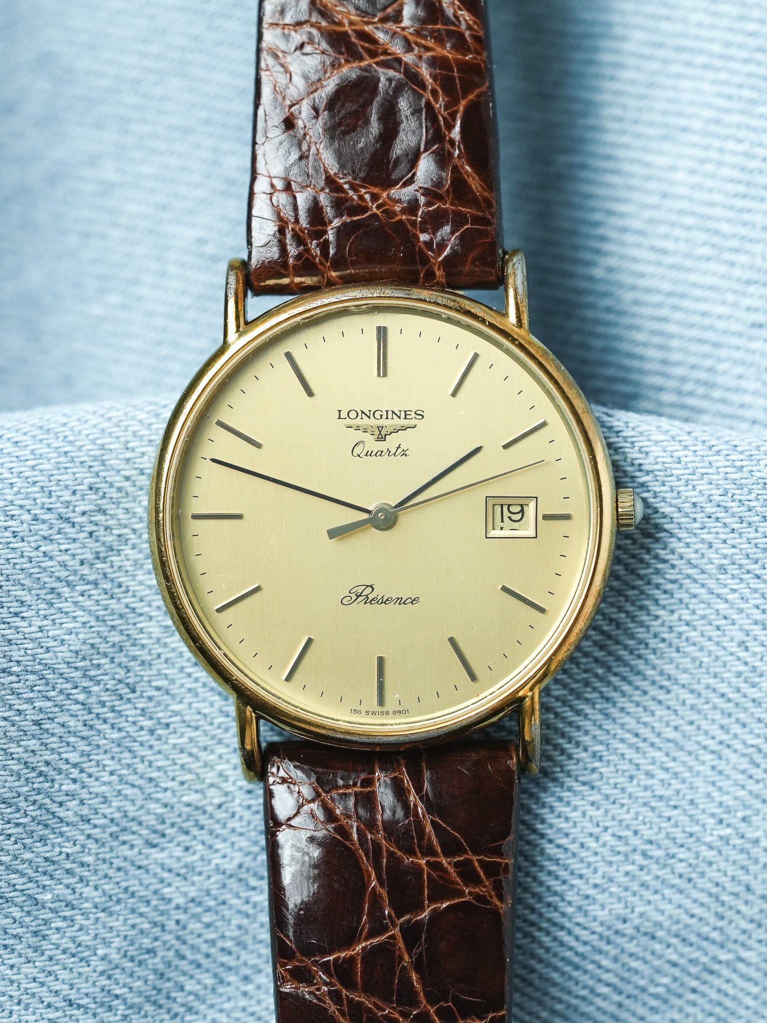 Longines - Presence Or Extra Plate Date Quartz - 1980s - Atelier Victor - Vintage  Shop