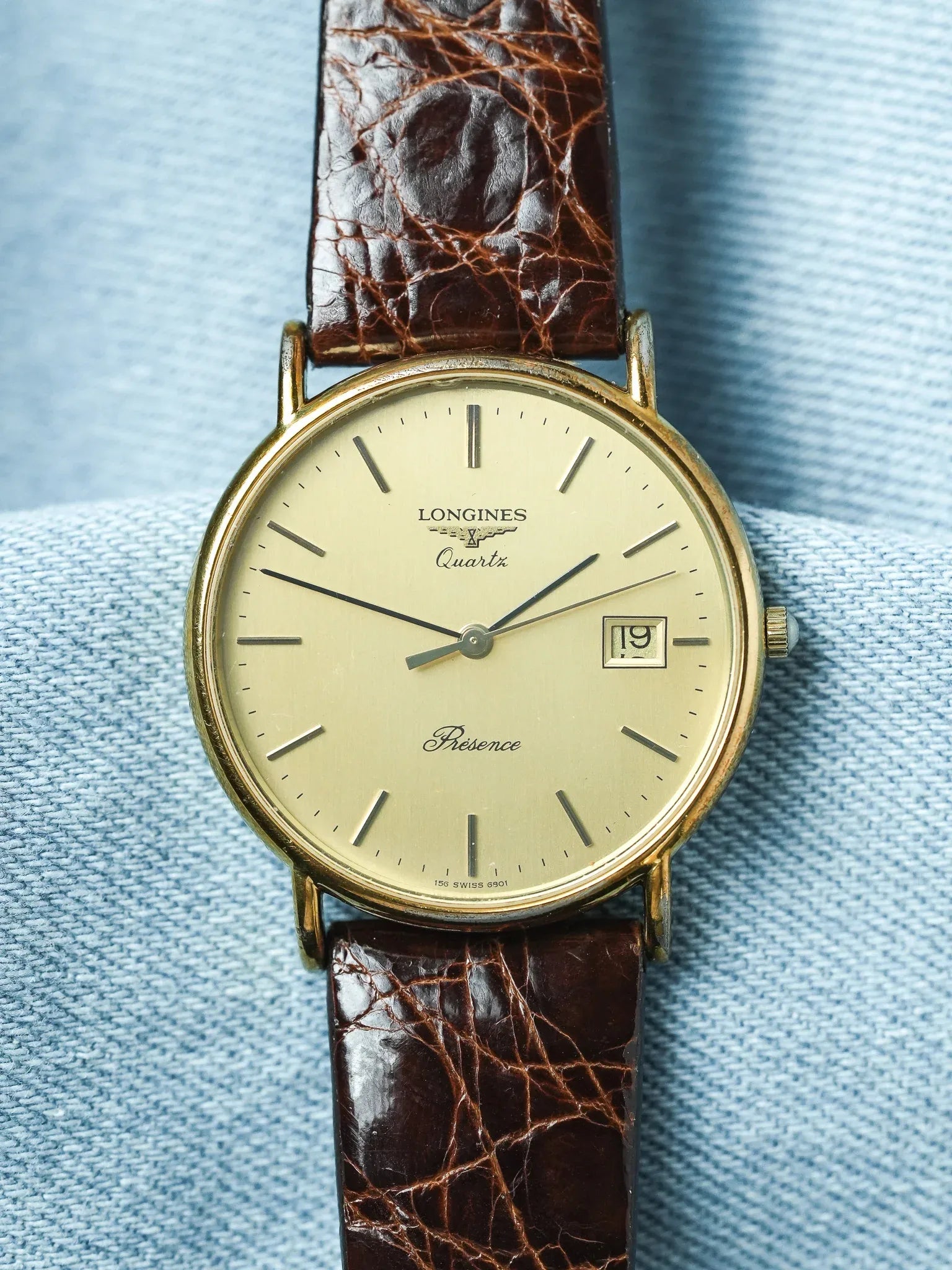 Longines - Presence Or Extra Plate Date Quartz - 1980s - Atelier Victor - Vintage  Shop