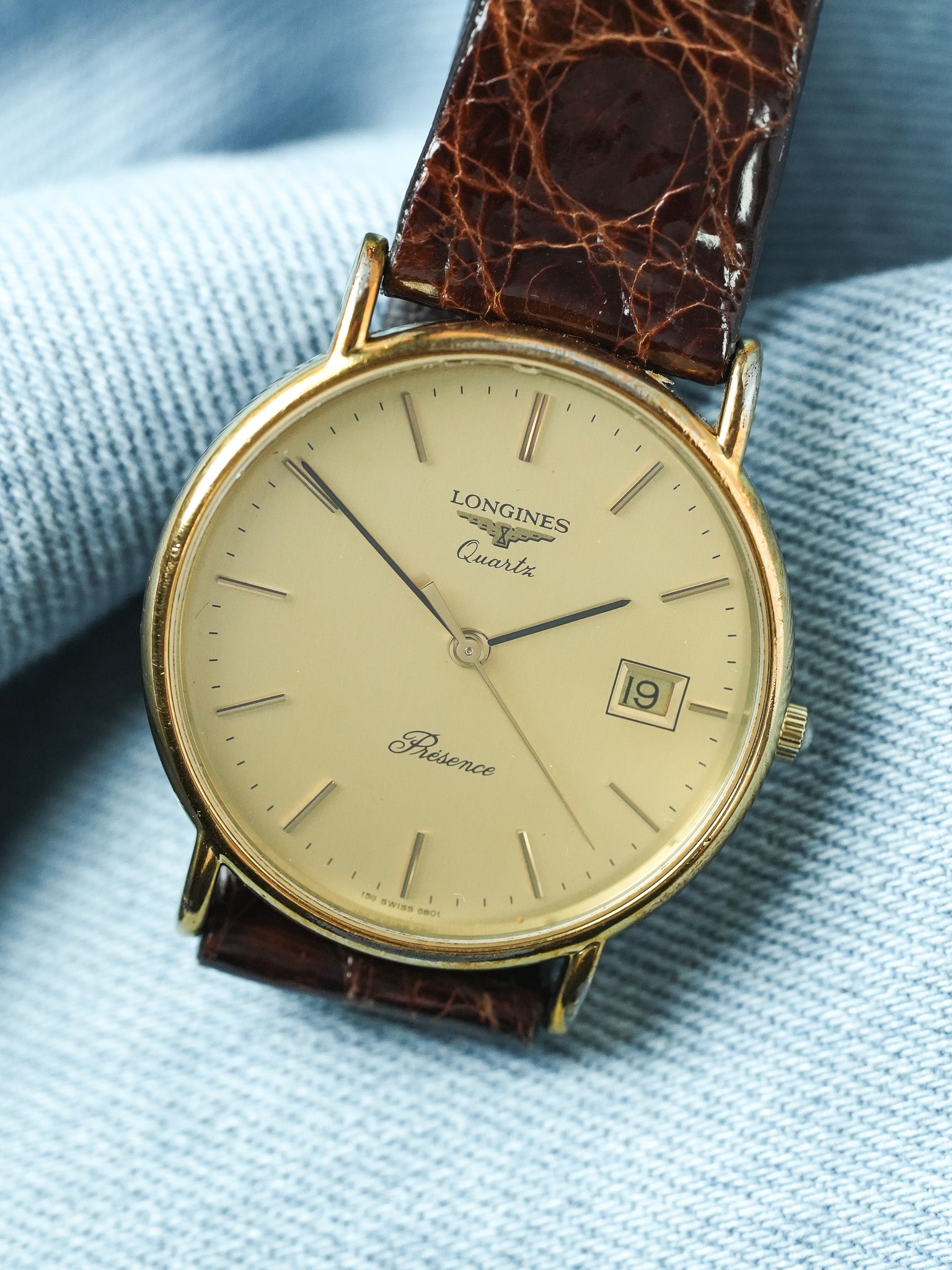 Longines - Presence Or Extra Plate Date Quartz - 1980s - Atelier Victor - Vintage  Shop