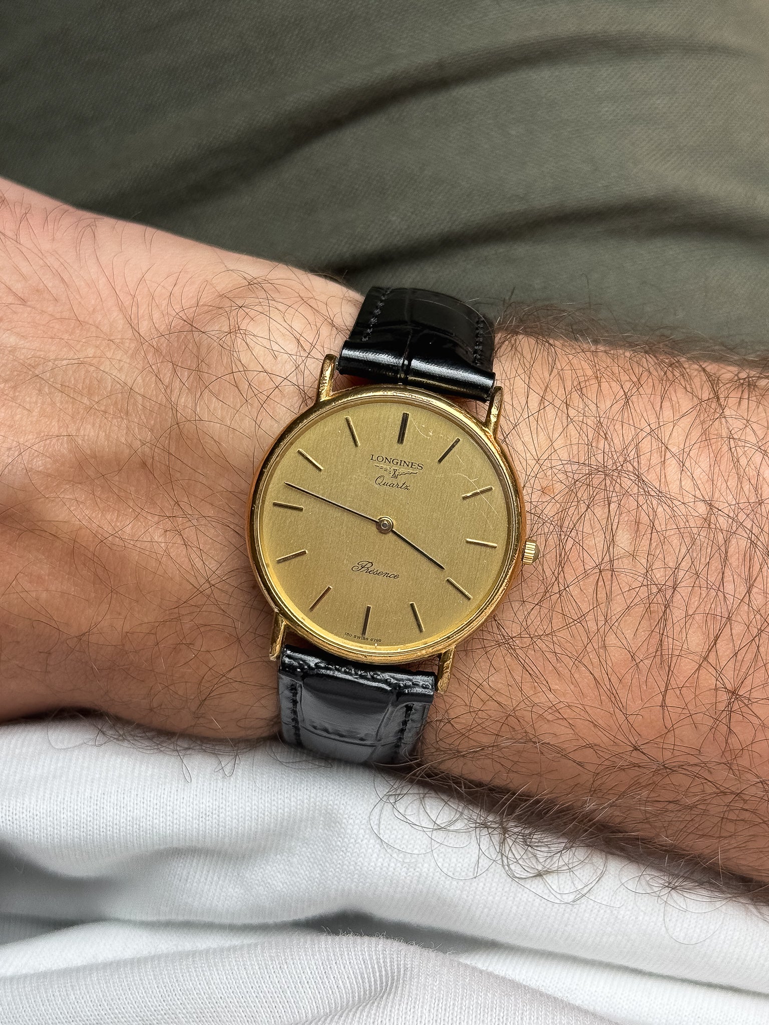 Longines - Présence Quartz Or Cadran Or - 1980s - Atelier Victor - Vintage  Shop