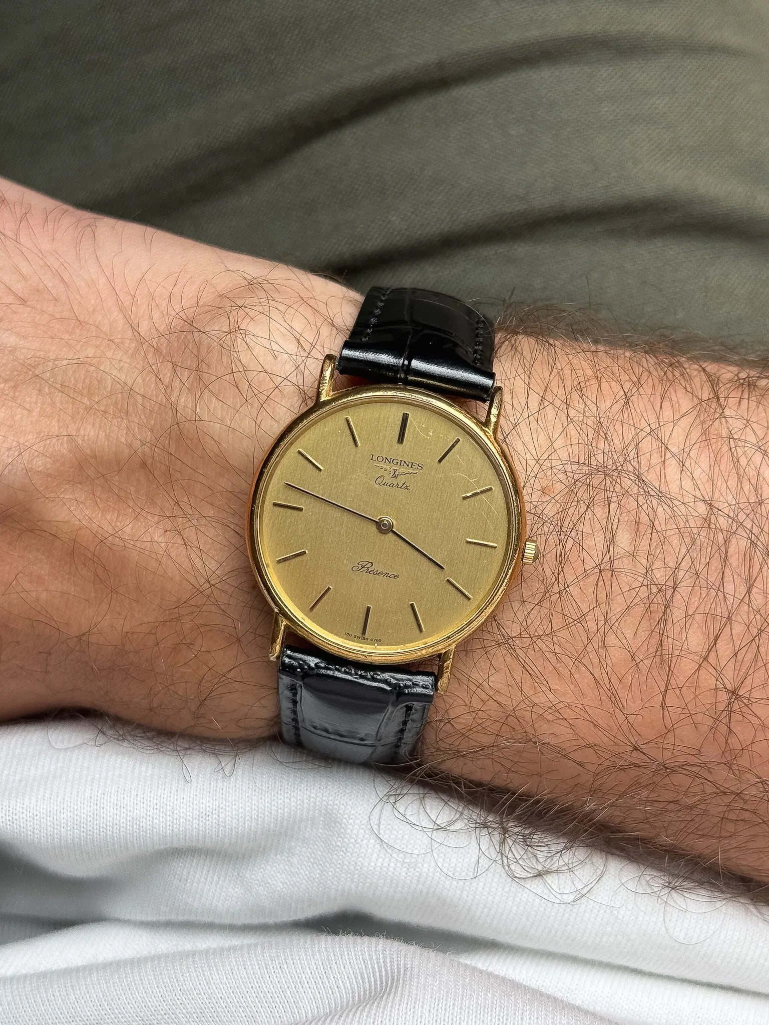 Longines - Présence Quartz Or Cadran Or - 1980s - Atelier Victor - Vintage  Shop