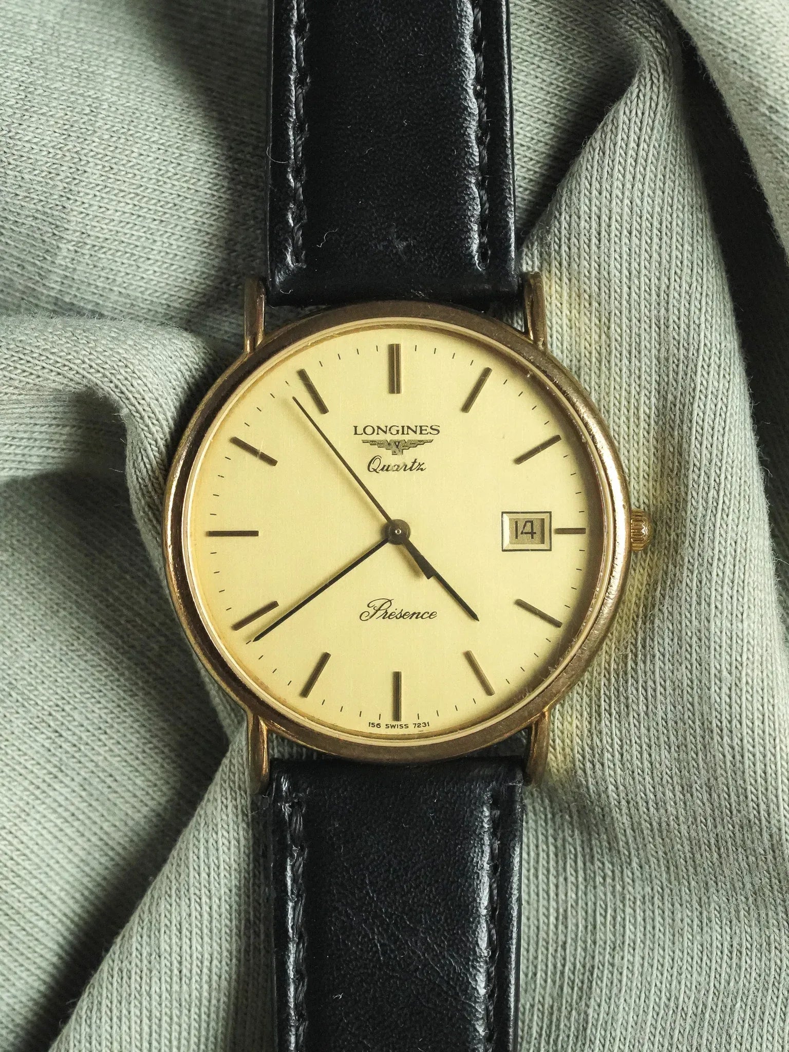 Longines - Presence Ronde Or date - 1980s - Atelier Victor