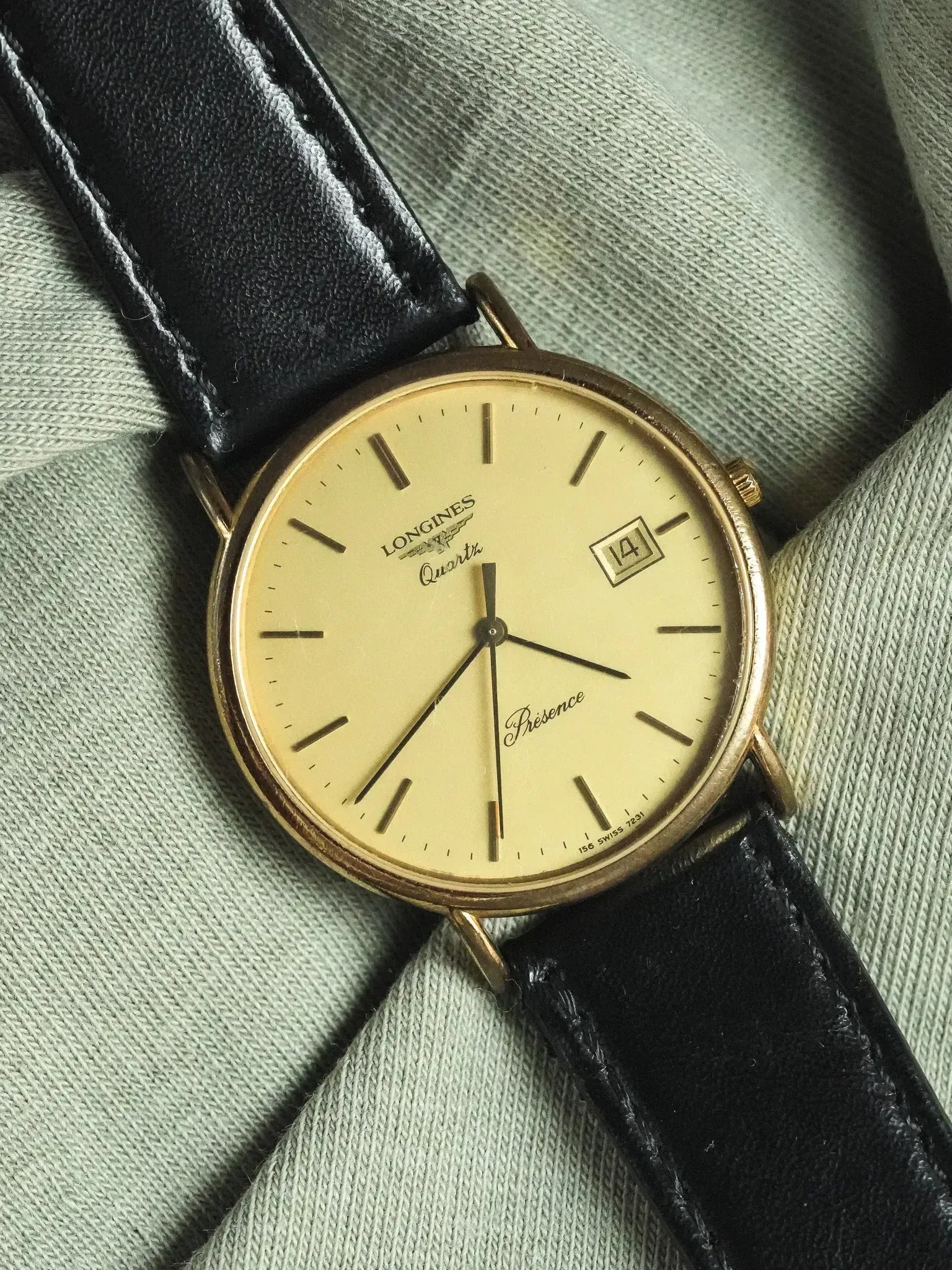 Longines - Presence Round Gold date - 1980s - Atelier Victor