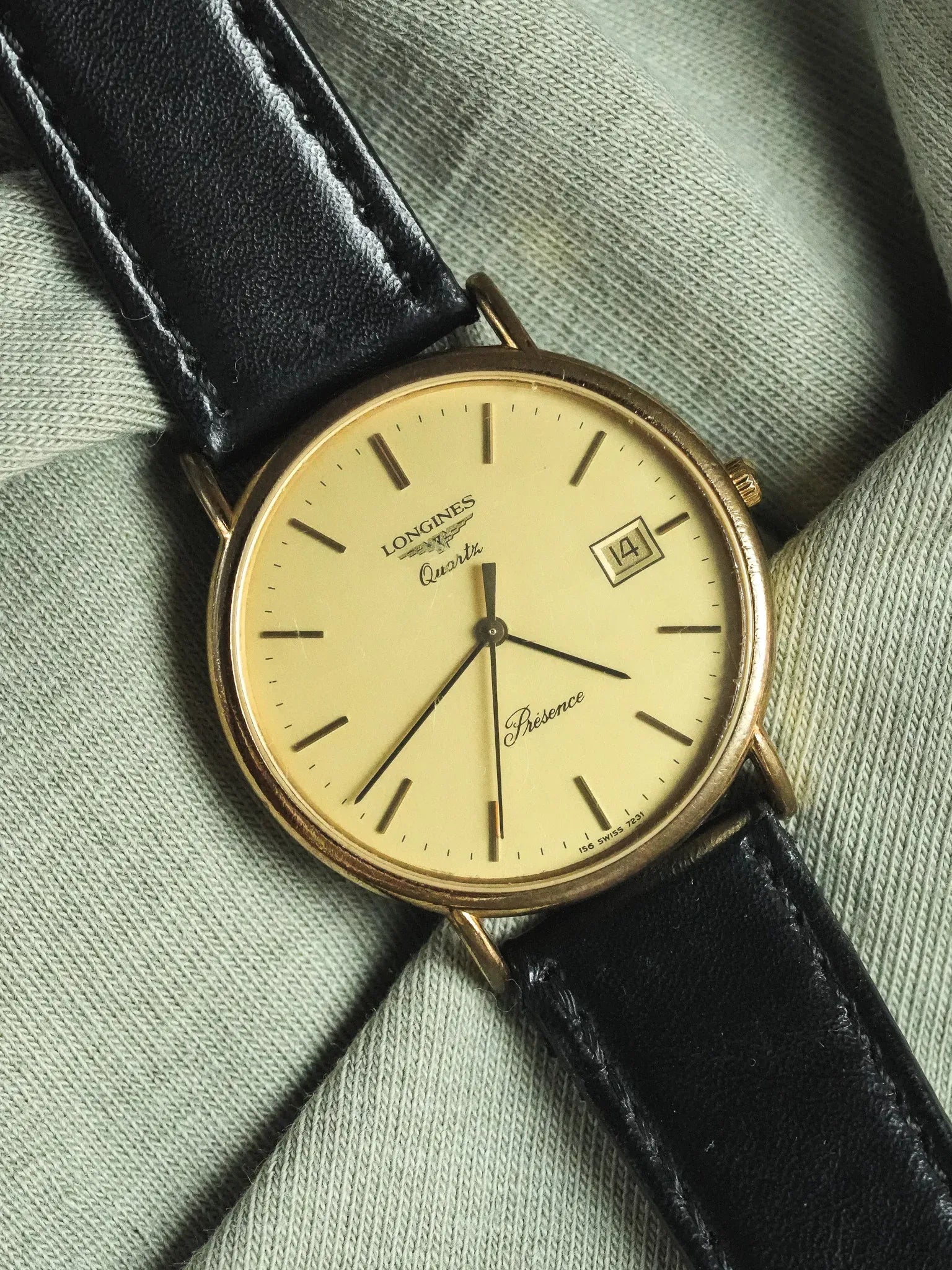 Longines - Presence Ronde Or date - 1980s - Atelier Victor