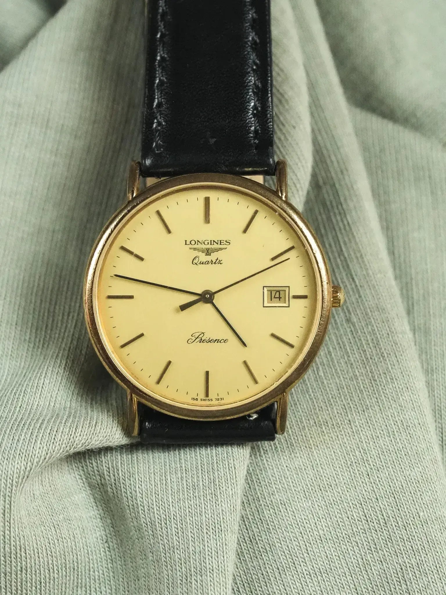 Longines - Presence Round Gold date - 1980s - Atelier Victor