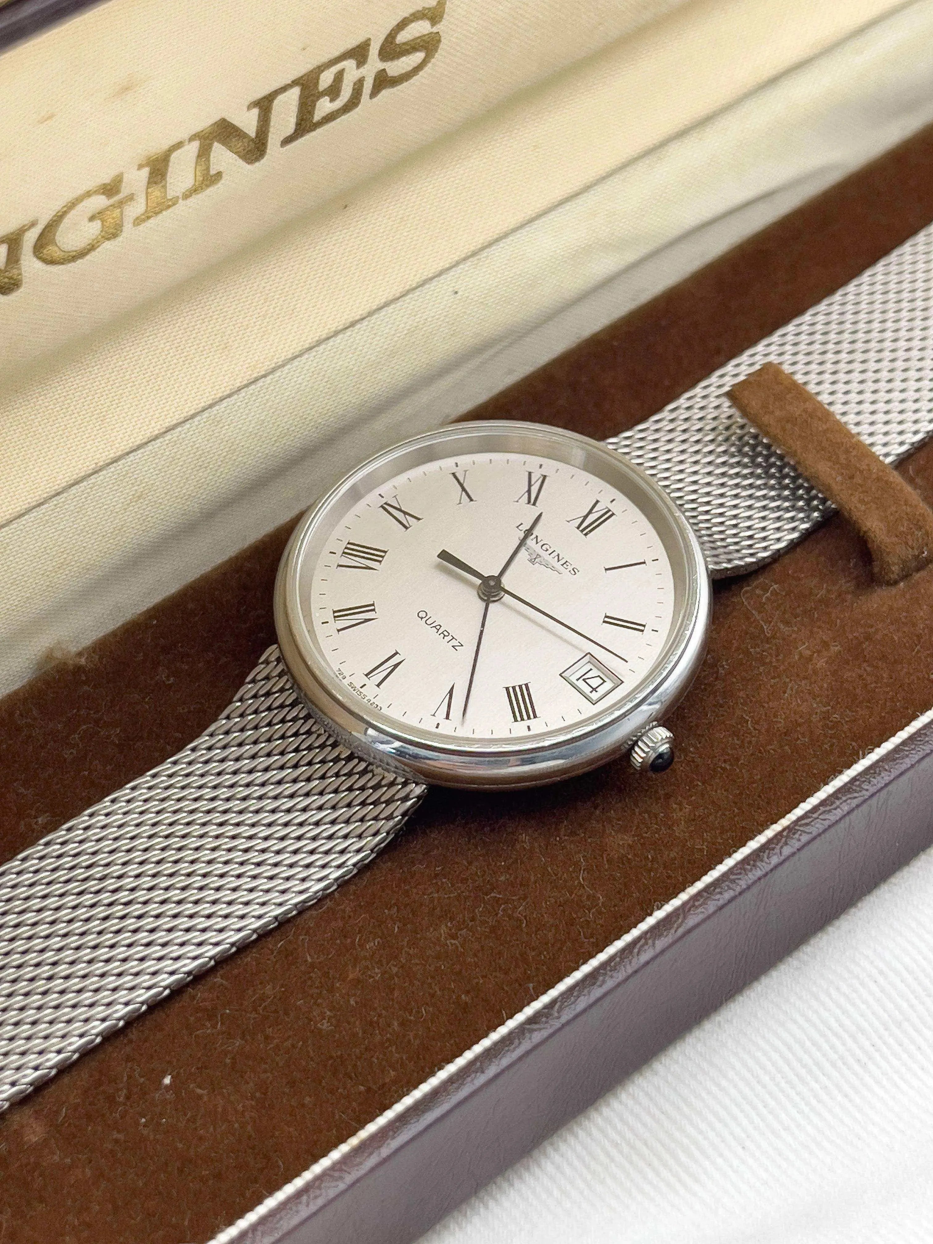 Longines - Romain Full Steel Milanaise - Boîte - 1970s - Atelier Victor Paris - Vintage Watch Shop Dubai
