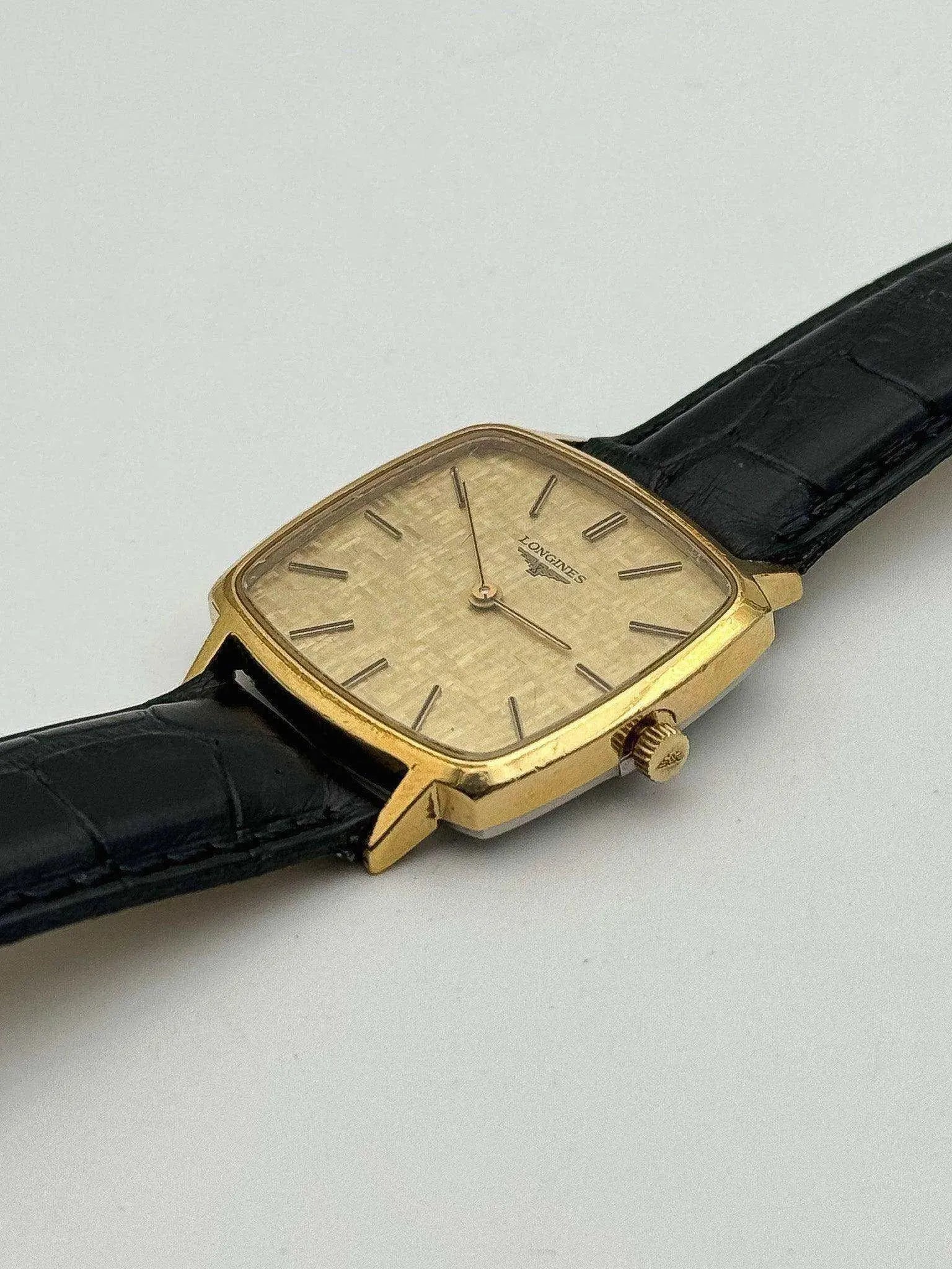Longines - Square Tapissé - FULL SET - 1977 - Atelier Victor Paris - Vintage Watch Shop Dubai